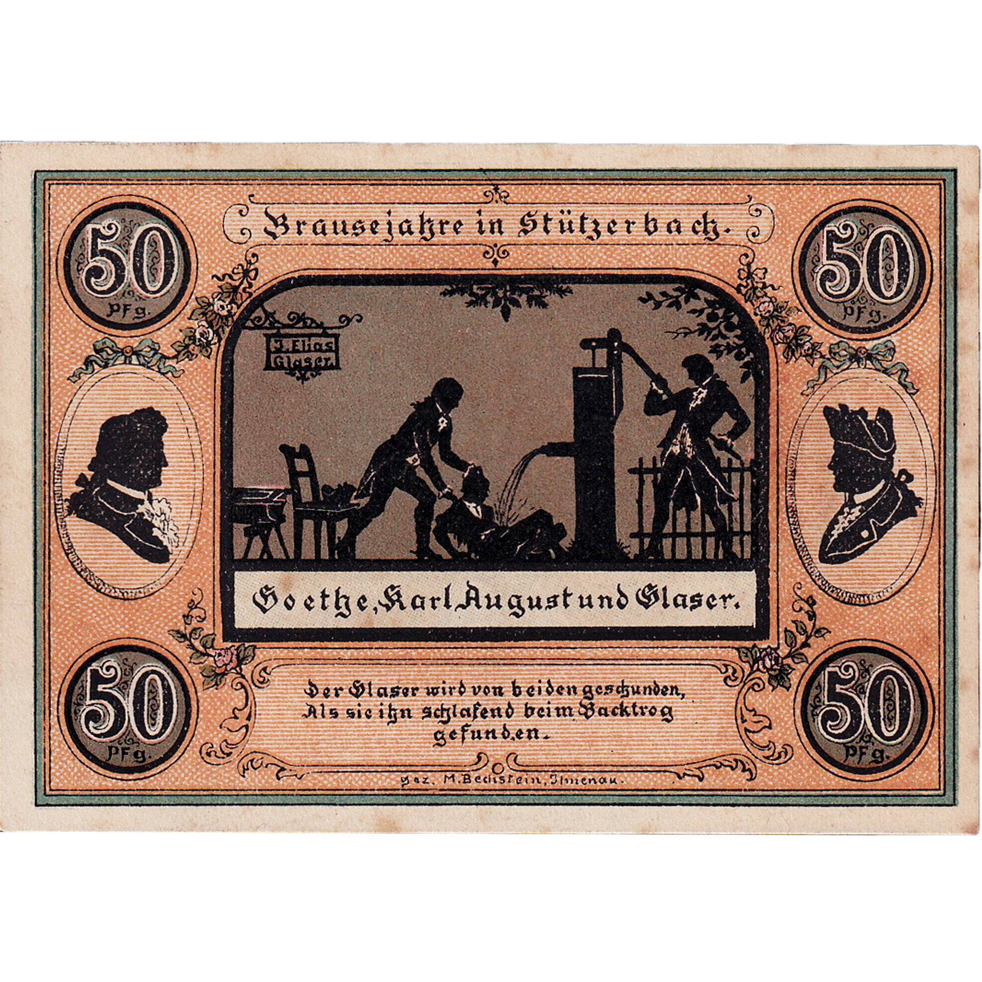 Geldschein, Deutschland, Stützerbach, 50 Pfennig, Blason, 1921, VZ, Mehl:1287.1