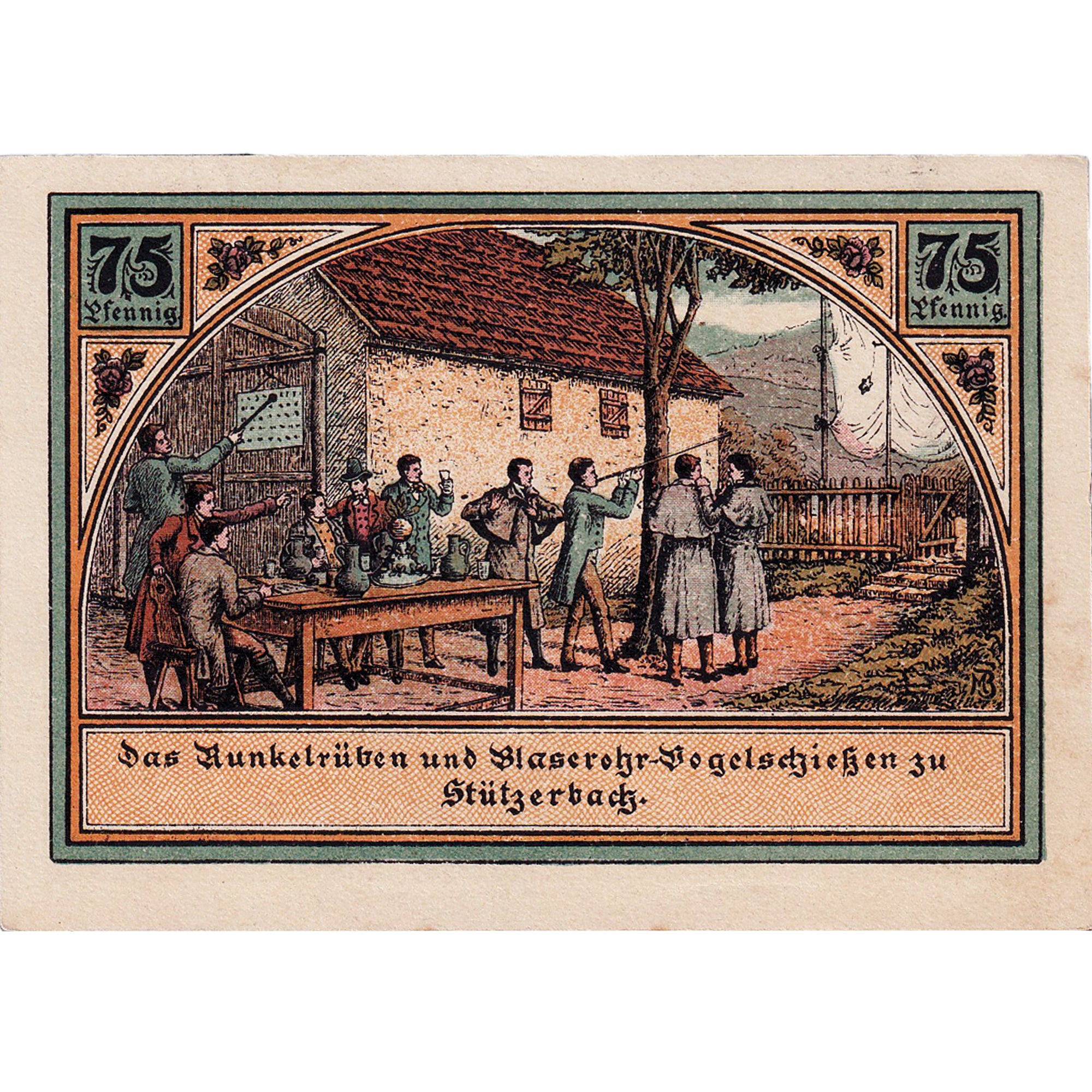 Geldschein, Deutschland, Stützerbach, 75 Pfennig, Forêt, 1921, UNZ- Mehl:1287.1