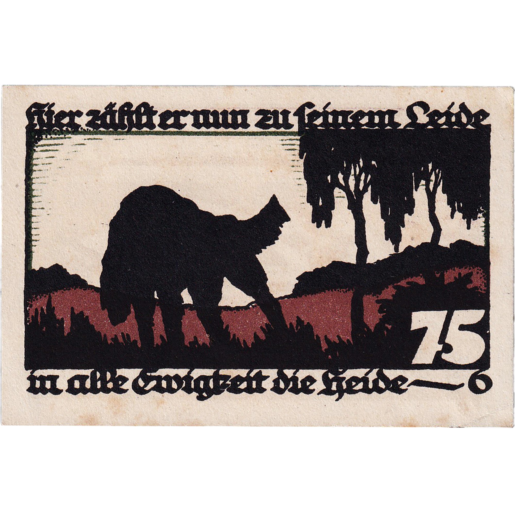 Banknot, Niemcy, Vechta, 75 Pfennig, rempart 1922-03-15, UNC(63) Mehl:1358.1