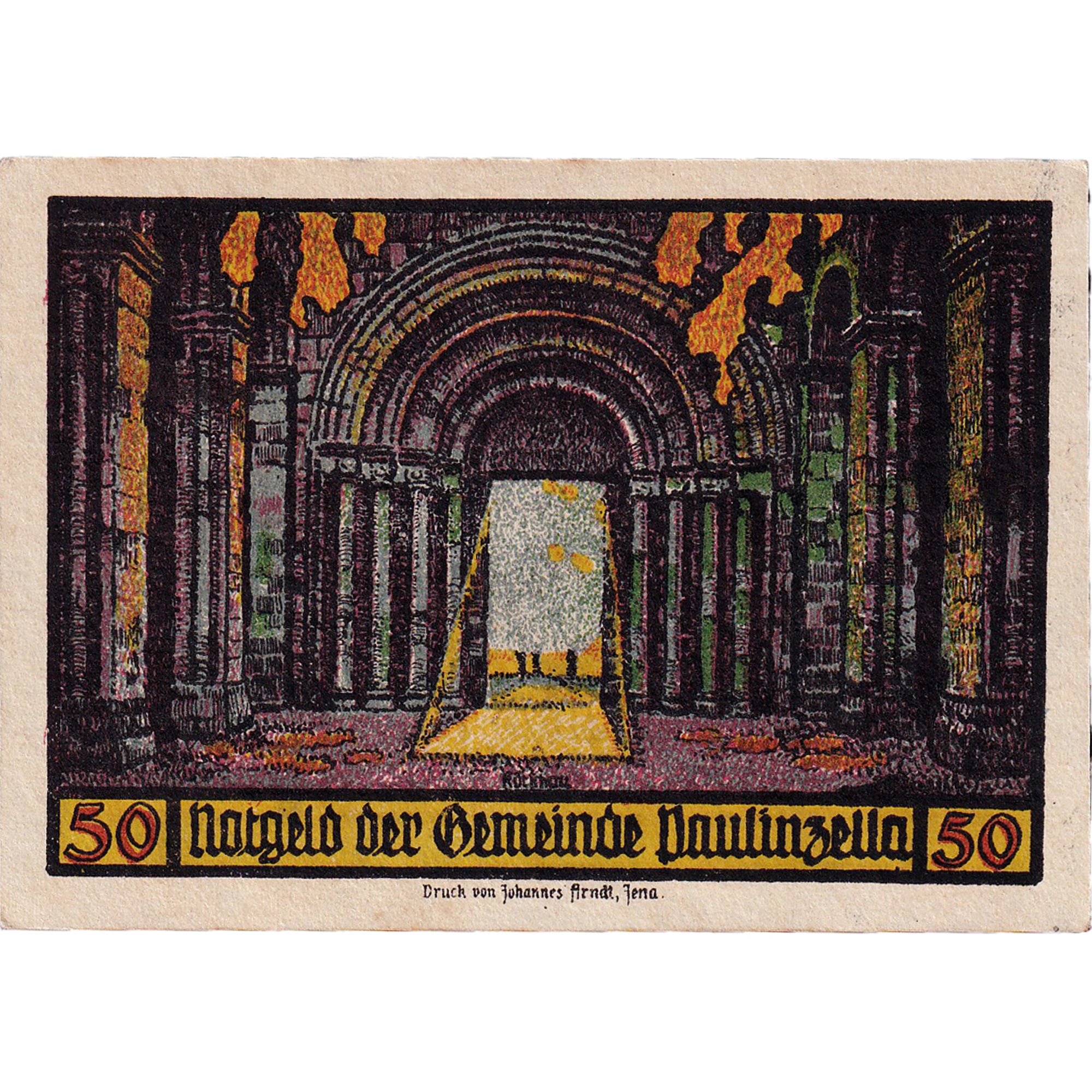 Banconote, Germania, Paulinzella, 50 Pfennig, entrée 1922-03-31 SPL Mehl:1053.1c