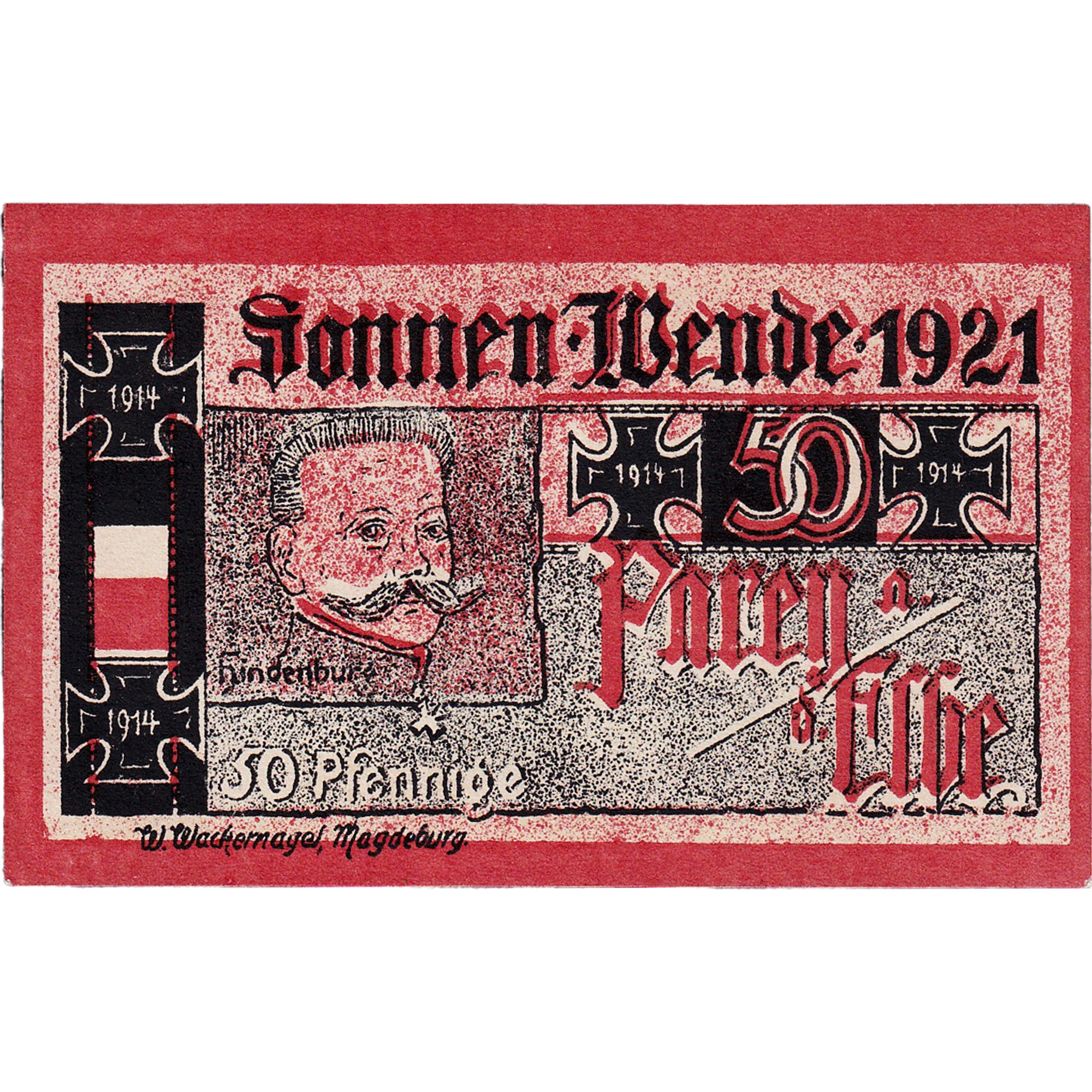 Banconote, Germania, Sonnen, 50 Pfennig, portrait 2, 1921, SPL, Mehl:1047.6