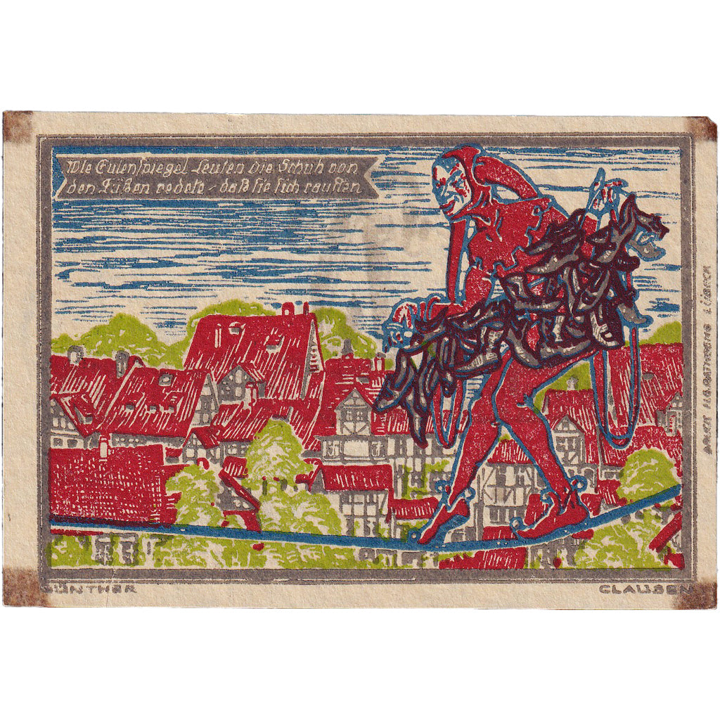 Banconote, Germania, Kneitlingen, 75 Pfennig, personnage, 1921 SPL Mehl:710.1a
