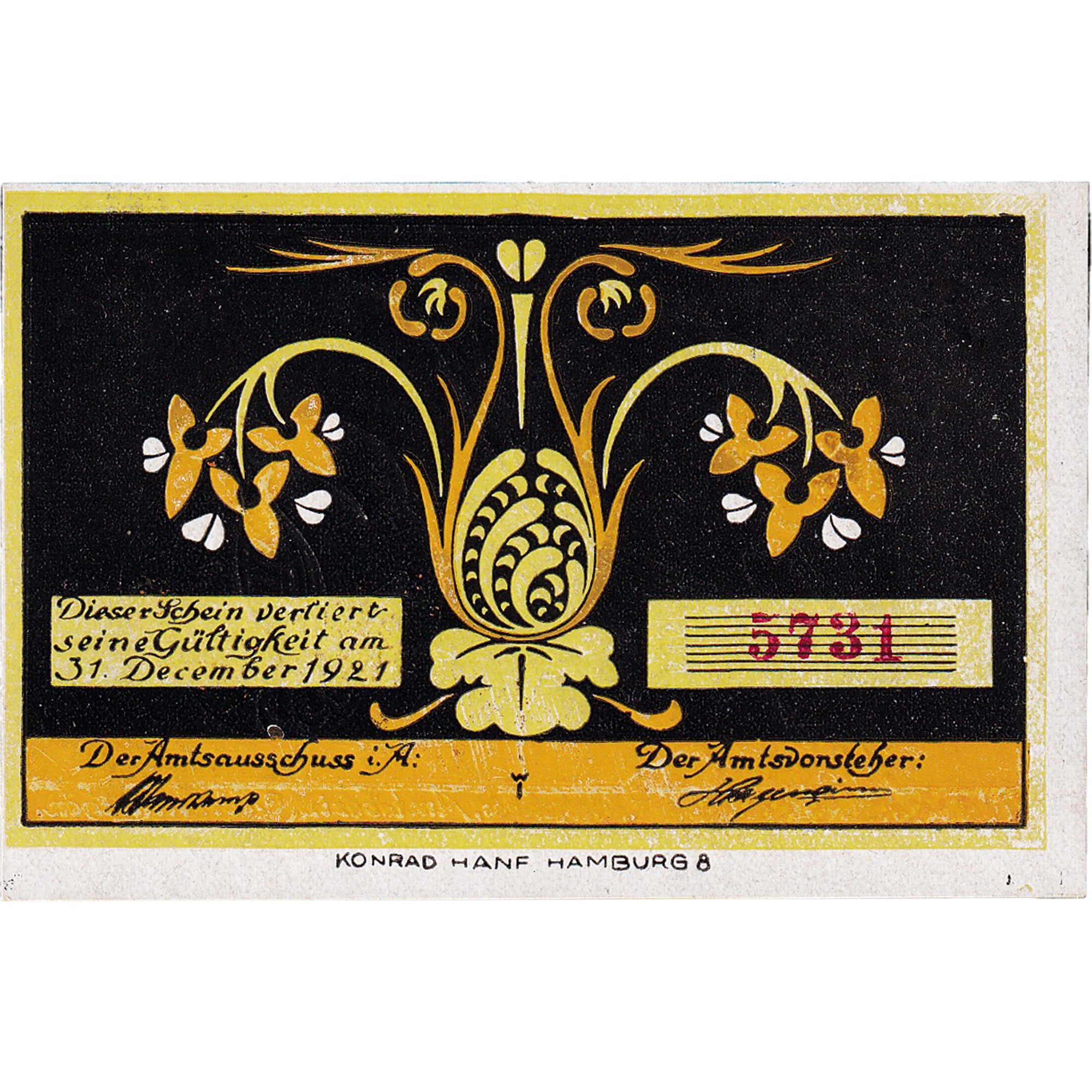 Banconote, Germania, Bokelsess, 40 Pfennig, Fleur, 1921, SPL, Mehl:136.1