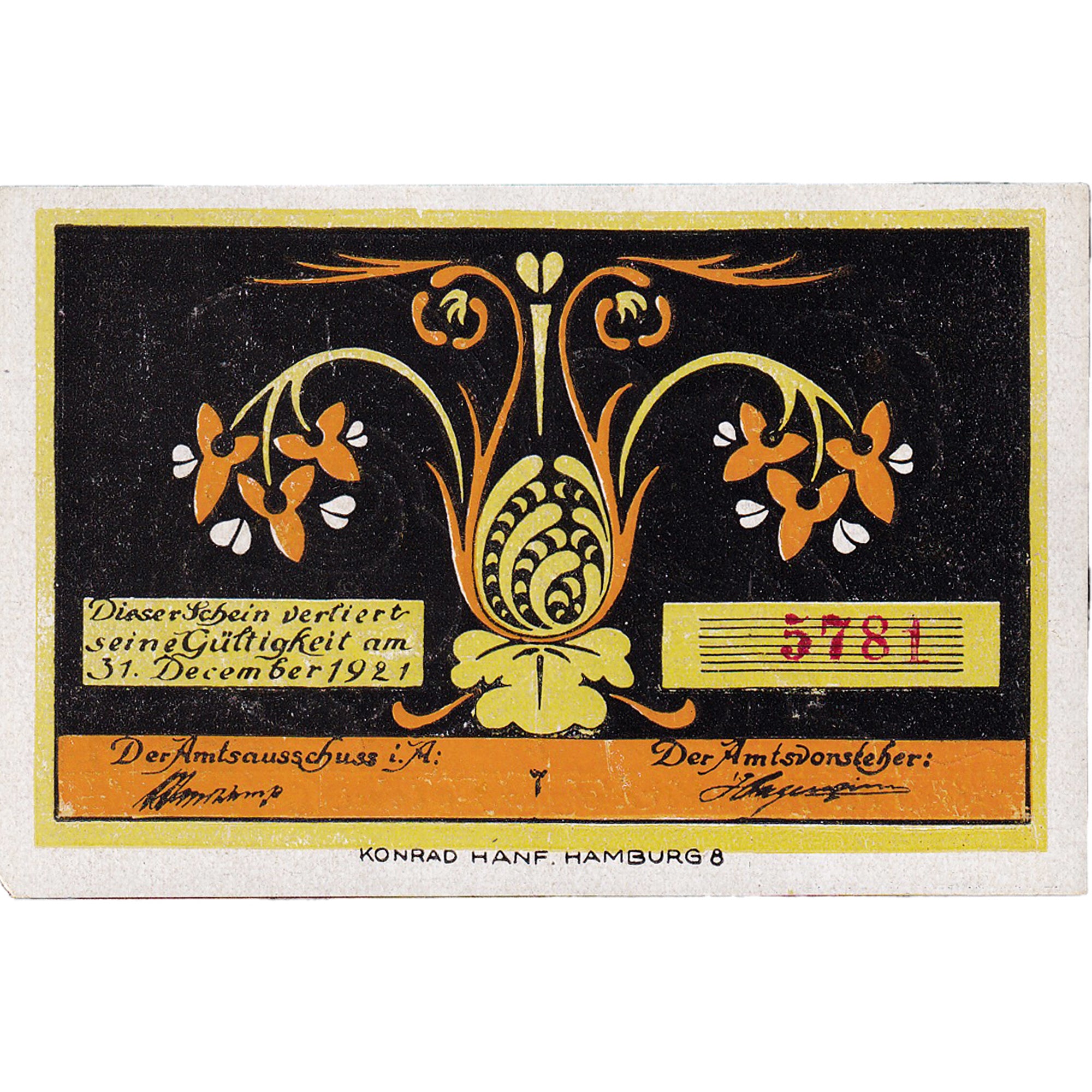 Banconote, Germania, Bokelsess, 70 Pfennig, fleur 2, 1921, SPL, Mehl:136.1
