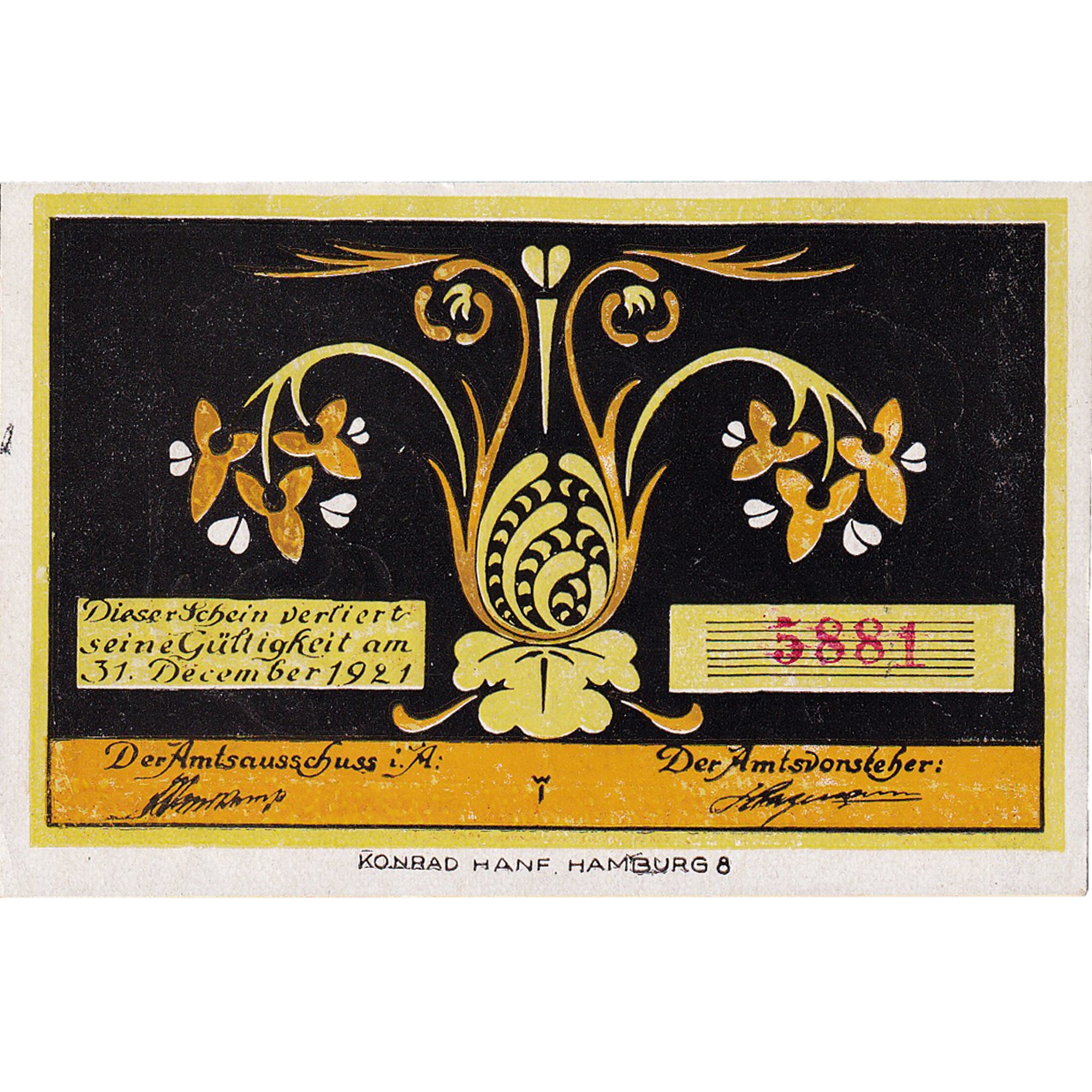 Banconote, Germania, Bokelsess, 80 Pfennig, oiseau, 1921, SPL, Mehl:136.1