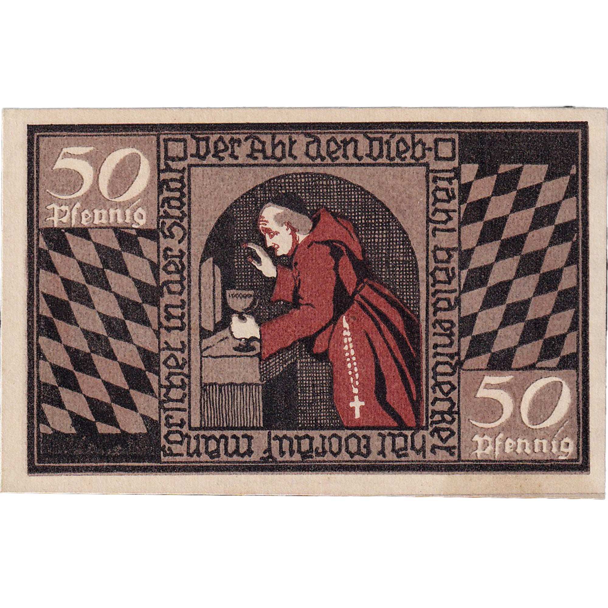 Banknote, Germany, Blomberg, 50 Pfennig, moine, 1922 UNC(63) Mehl:113.1