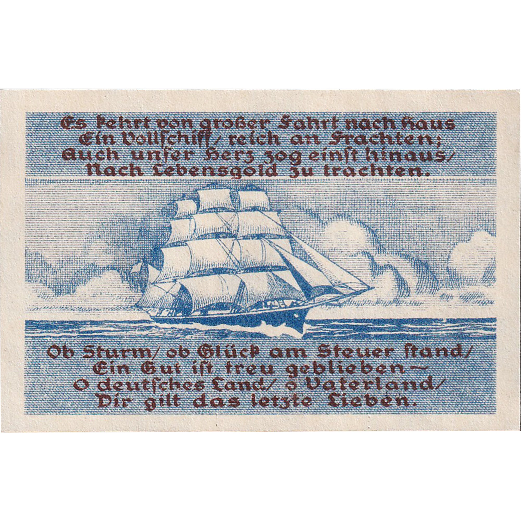 Banknot, Niemcy, Blankenese, 10 Pfennig, bateau, 1921 UNC(63) Mehl:115.1a