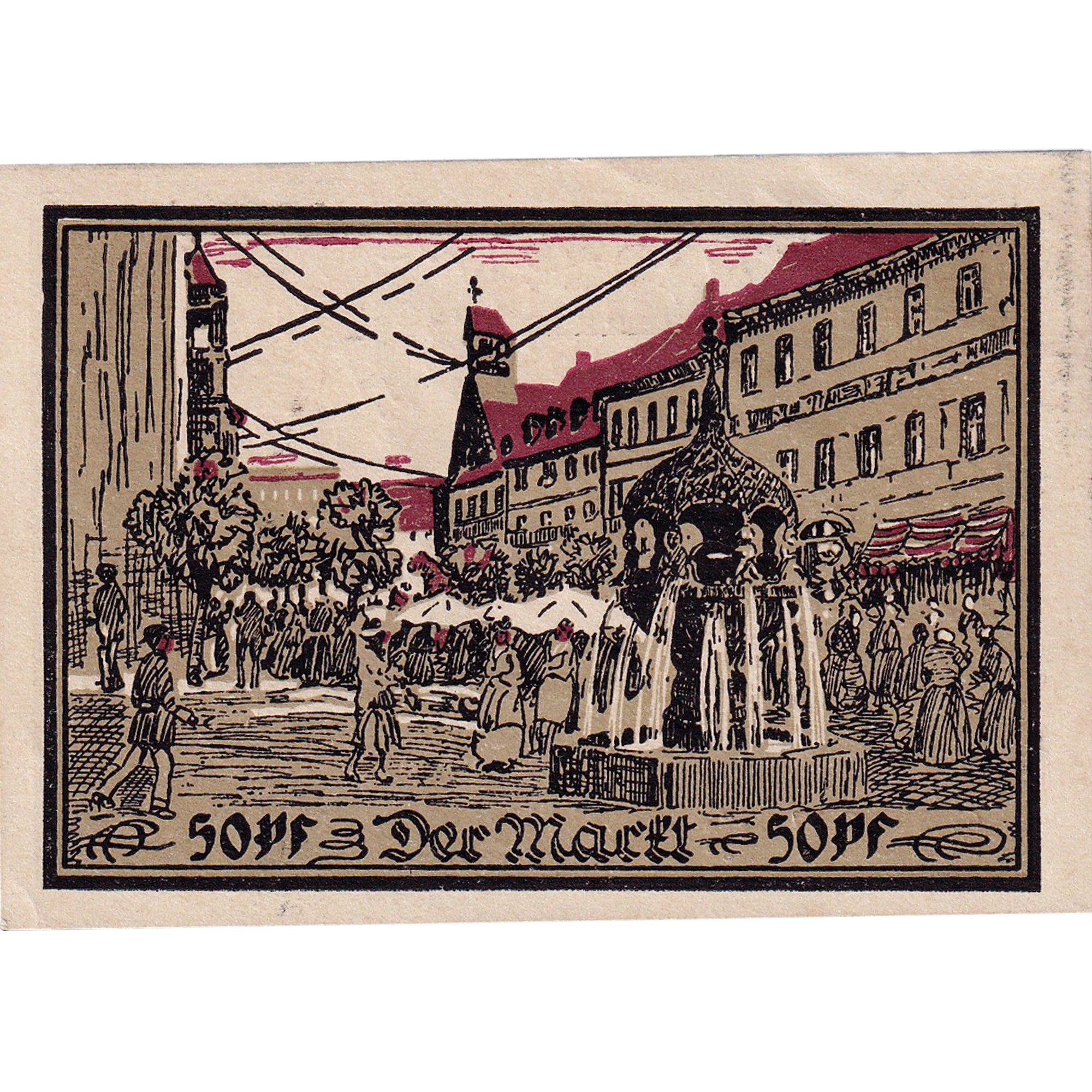 Banknot, Niemcy, Aschersleben, 50 Pfennig, place 1921-12-01, UNC(63) Mehl:50.3
