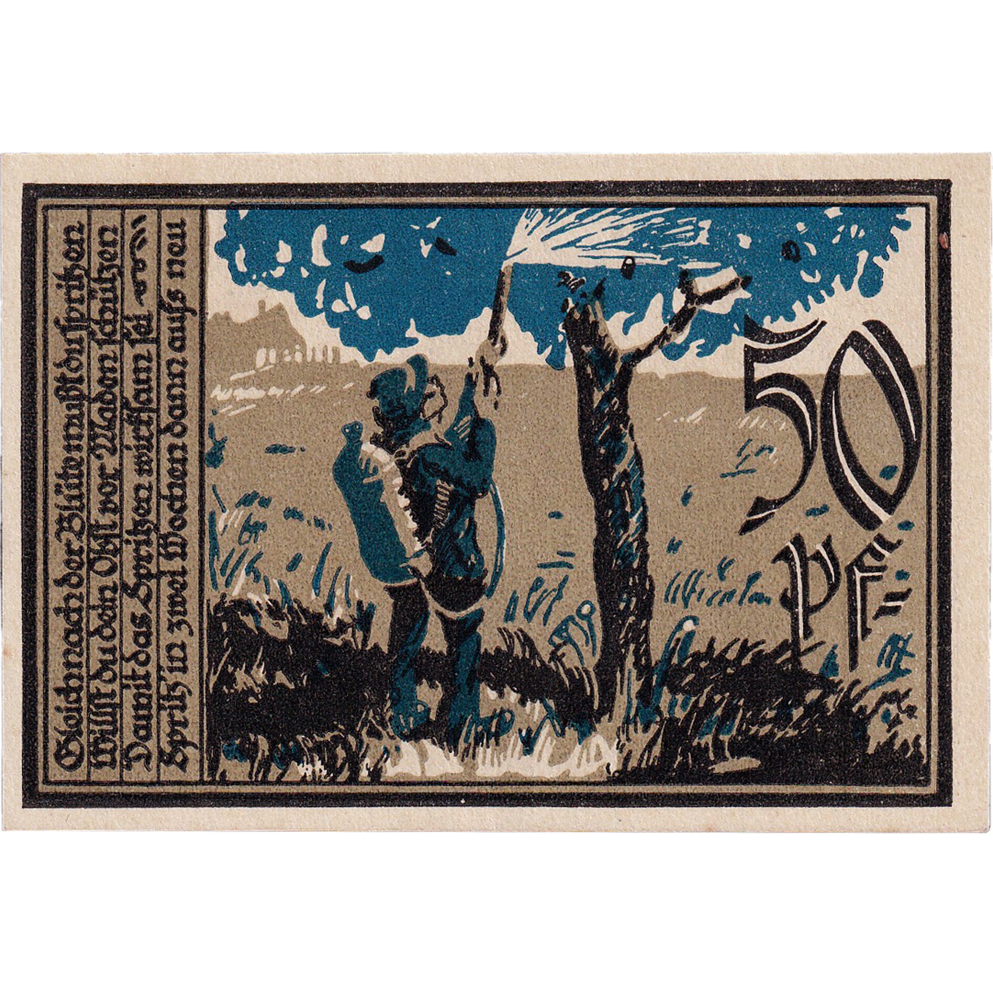 Banknot, Niemcy, Aschersleben, 50 Pfennig, arbre 1921-12-01, UNC(63) Mehl:50.6
