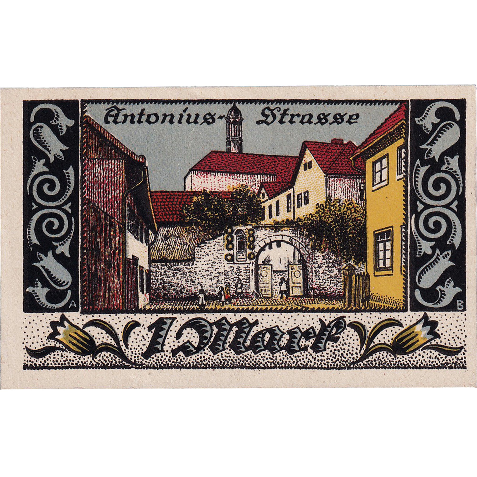Banknot, Niemcy, Brakel, 1 Mark, rue, 1922, 1922-03-01, UNC(63), Mehl:150.1
