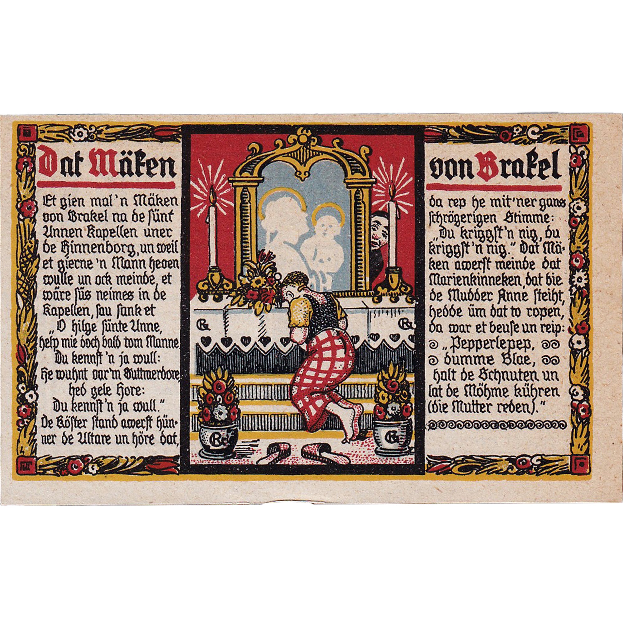 Banconote, Germania, Brakel, 1 Mark, Eglise, 1922, 1922-03-01, SPL, Mehl:150.1