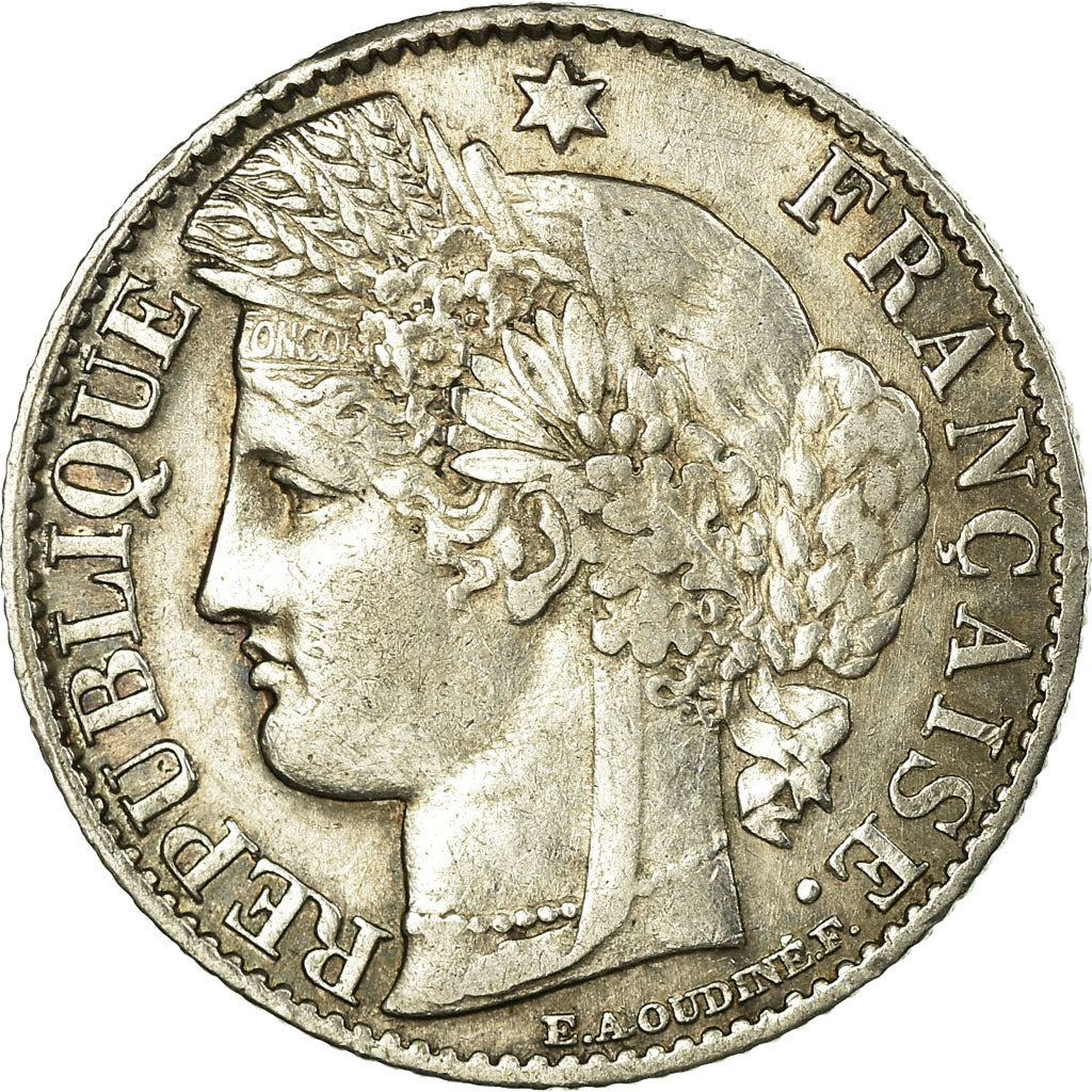 Moneta, Francia, Cérès, 50 Centimes, 1873, Paris, BB+, Argento, KM:834.1