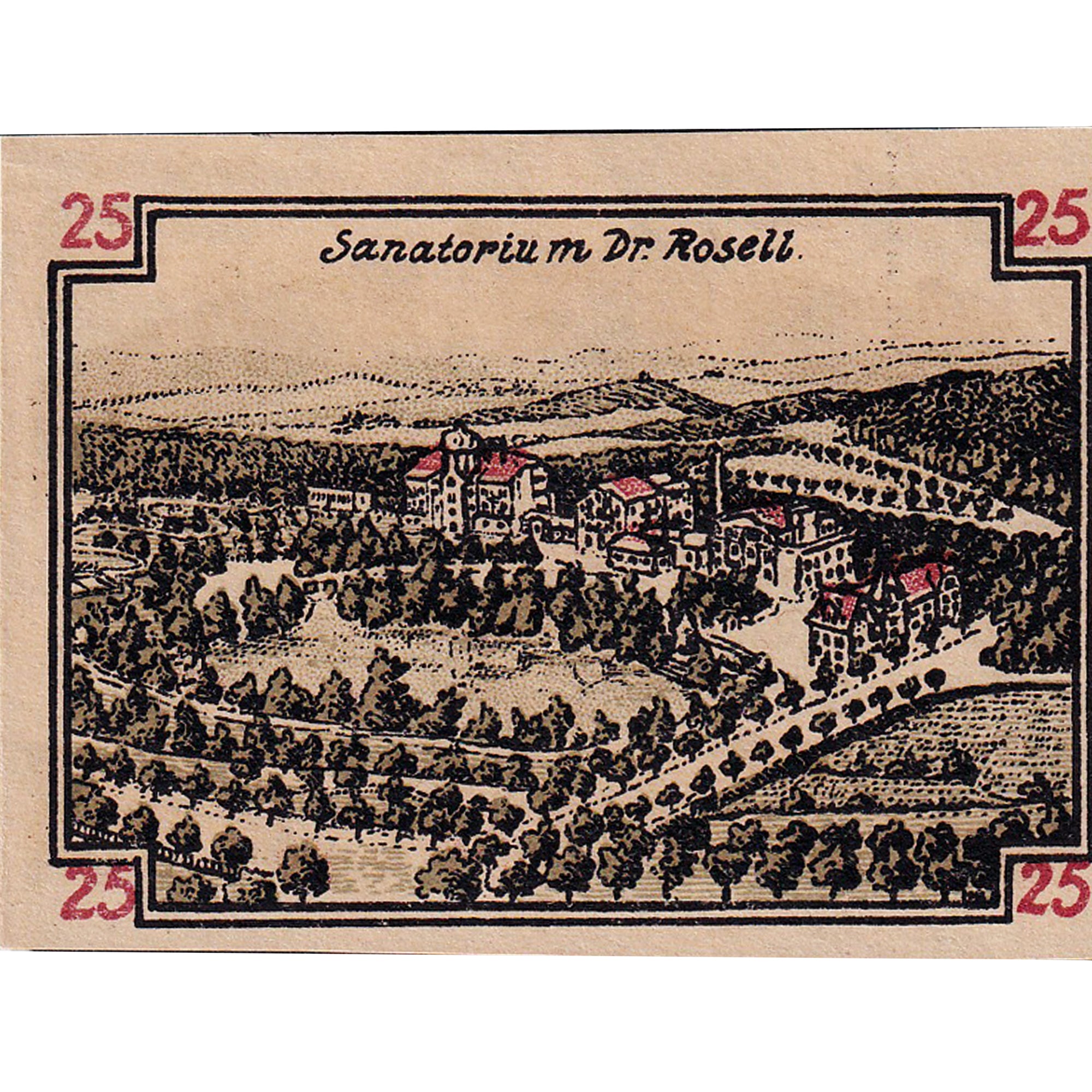 Banconote, Germania, Ballenstedt, 25 Pfennig, hôpital, 1920 SPL Mehl:61.1