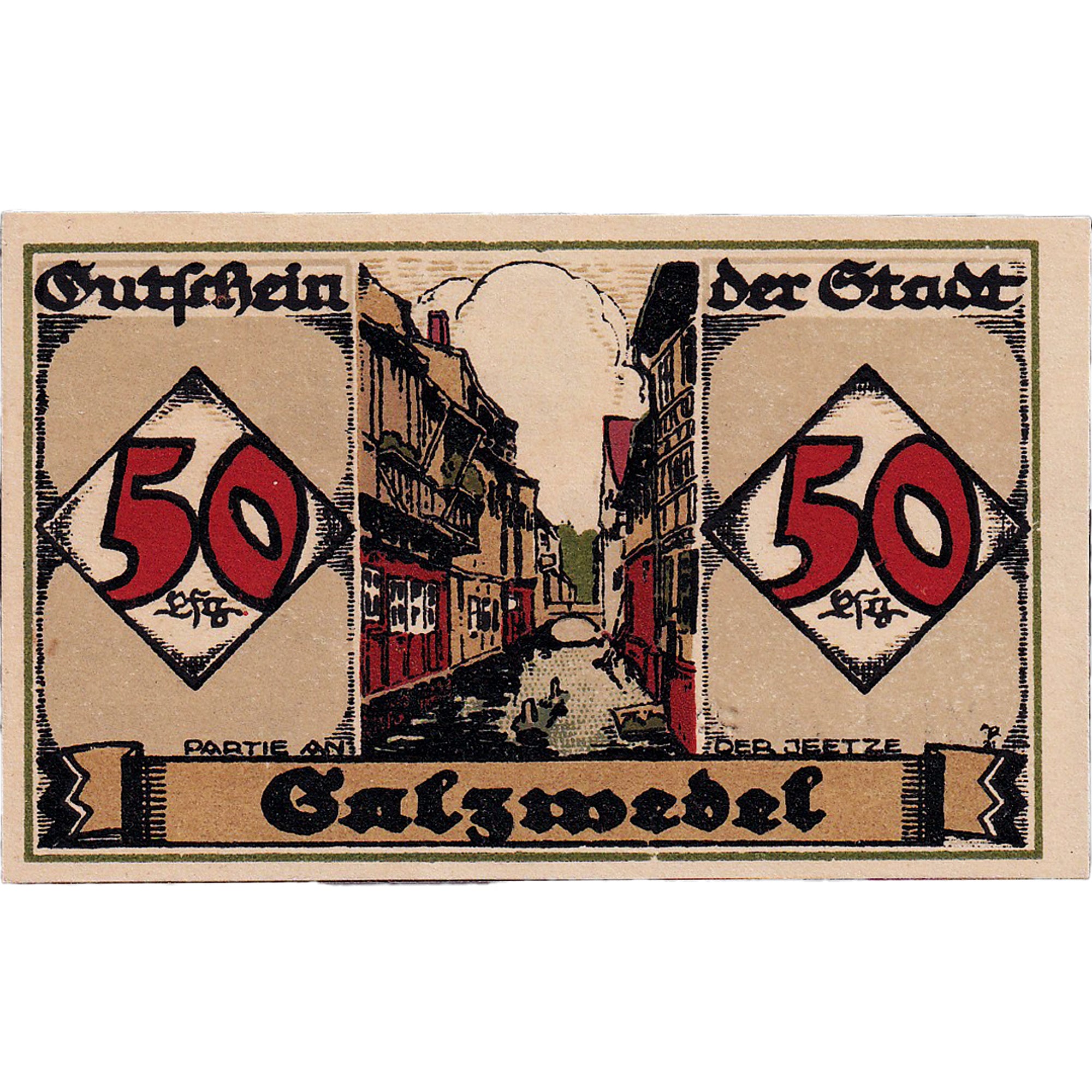 Banconote, Germania, Salzwedel, 50 Pfennig, Maison, 1921 SPL Mehl:1162.2a
