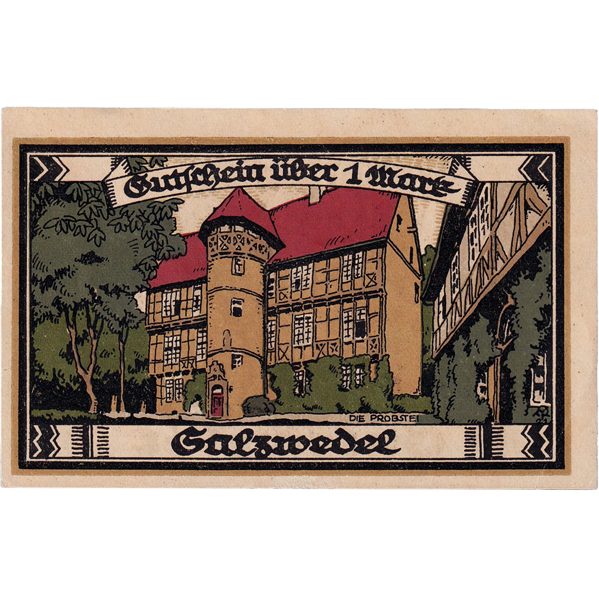 Banconote, Germania, Salzwedel, 1 Mark, manoir, 1921 SPL Mehl:1262.2a