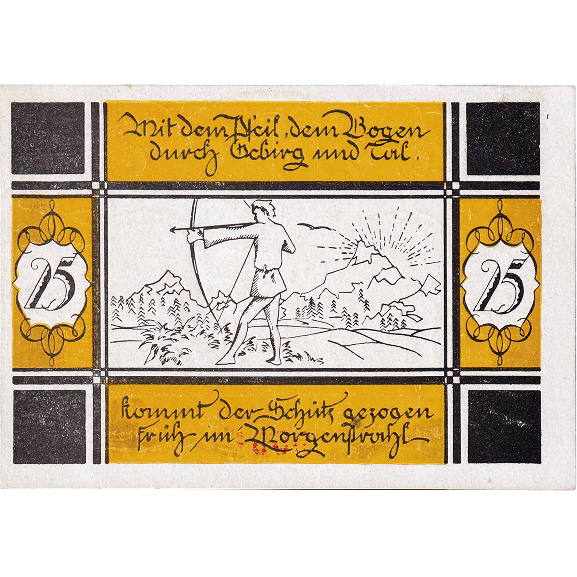 Banconote, Germania, Bilsen, 25 Pfennig, arc, 1921, 1921-12-31, SPL, Mehl:105.1