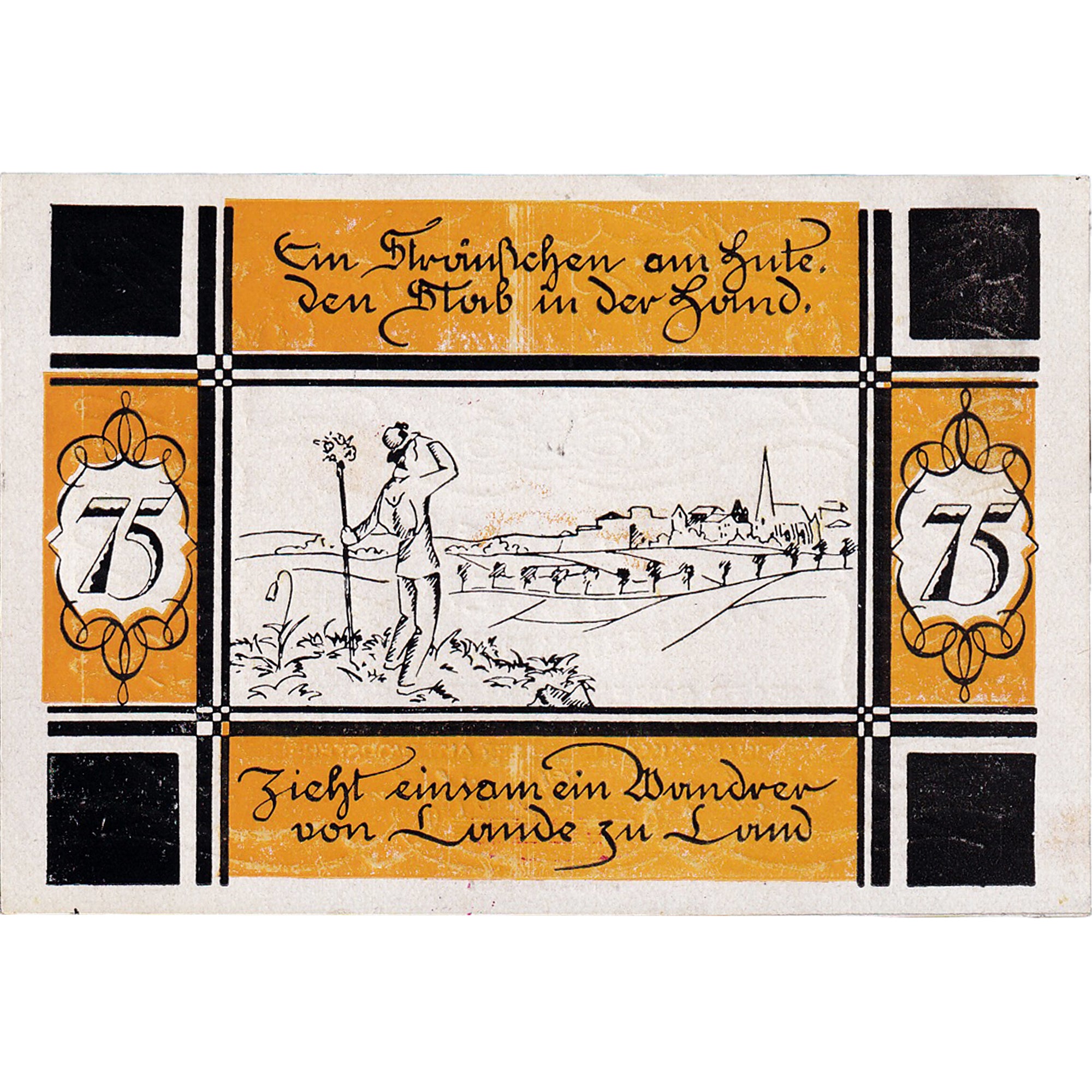 Banknot, Niemcy, Bilsen, 75 Pfennig, paysage 1921-12-31, UNC(63) Mehl:105.1