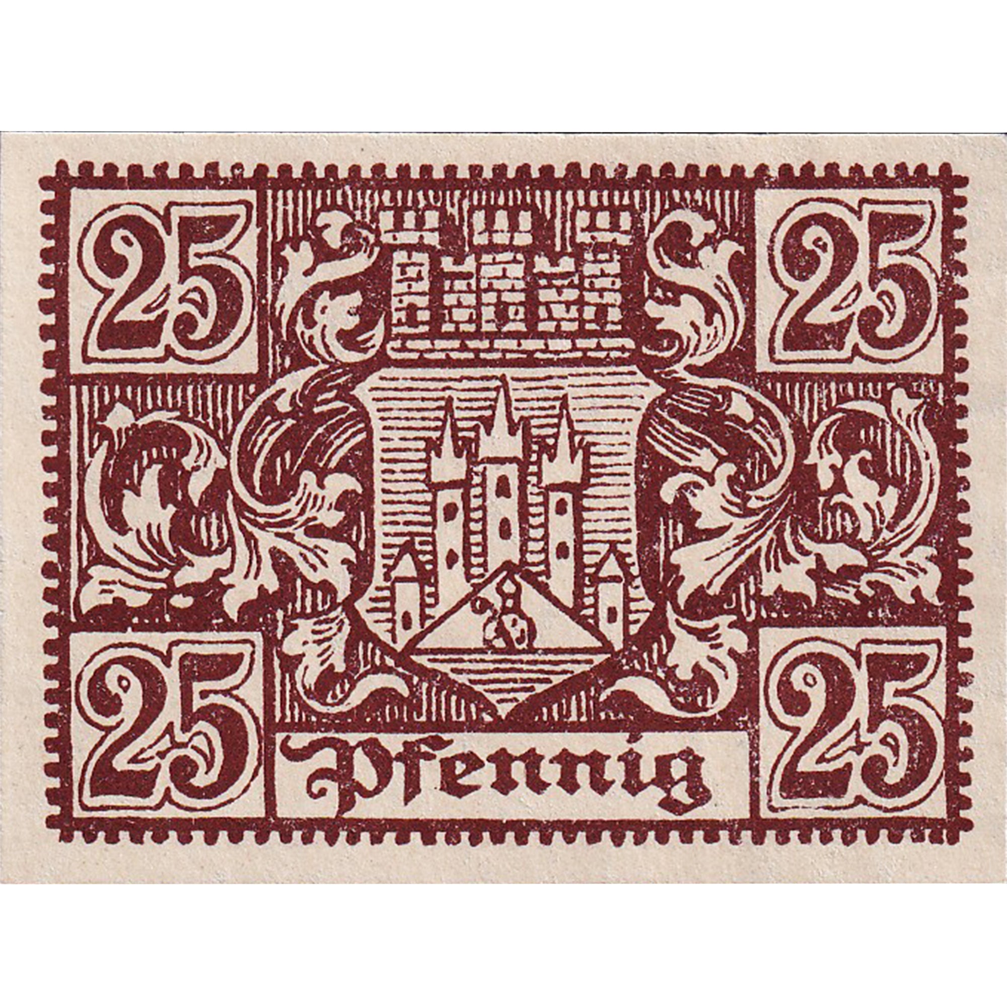 Banknot, Niemcy, Bischofsheim, 25 Pfennig, Texte, 1921, UNC(63), Mehl:107.1