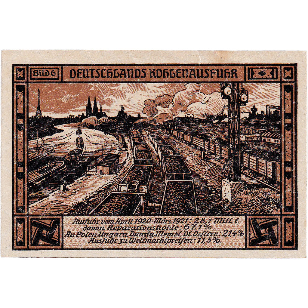 Billet, Allemagne, Bitterfeld, 50 Pfennig, gare 1921-12-01, SPL Mehl:111.3