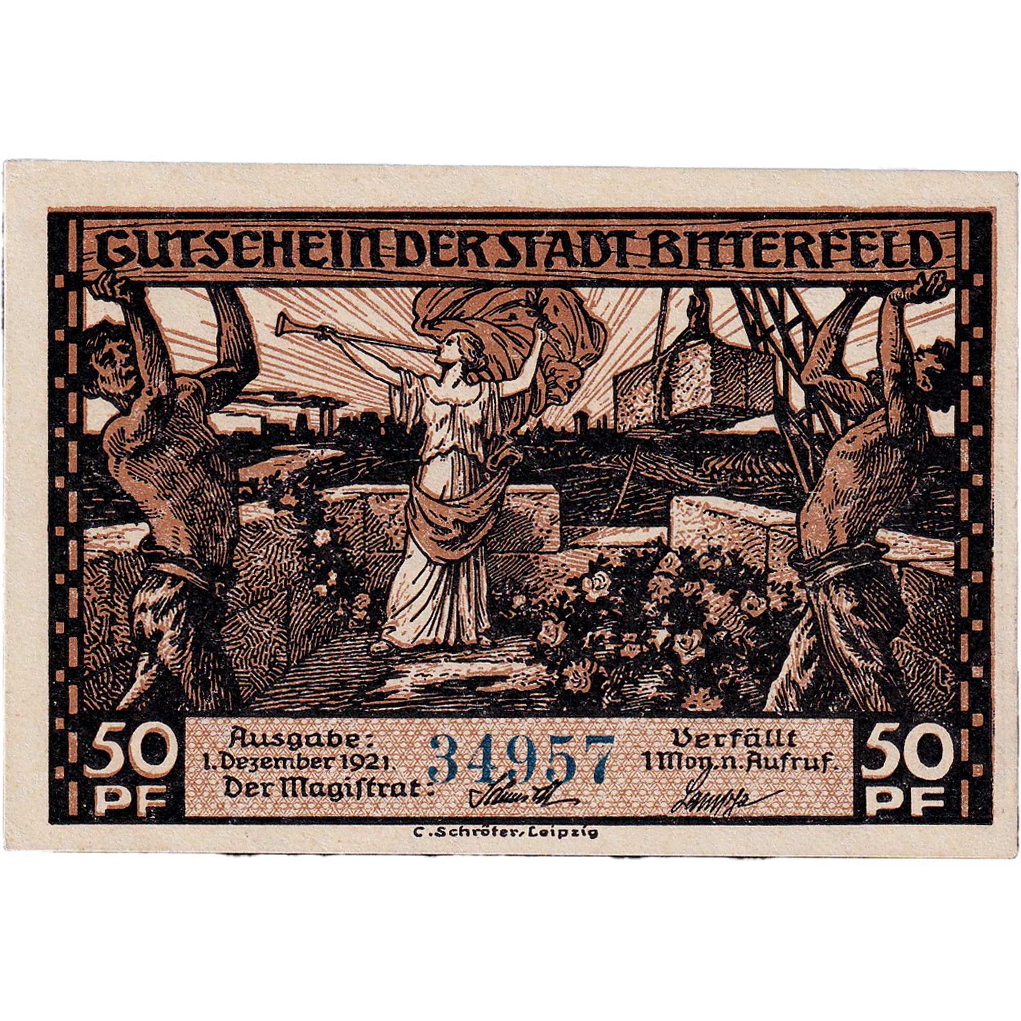 Billet, Allemagne, Bitterfeld, 50 Pfennig, Mine, 1921, SPL, Mehl:111.3