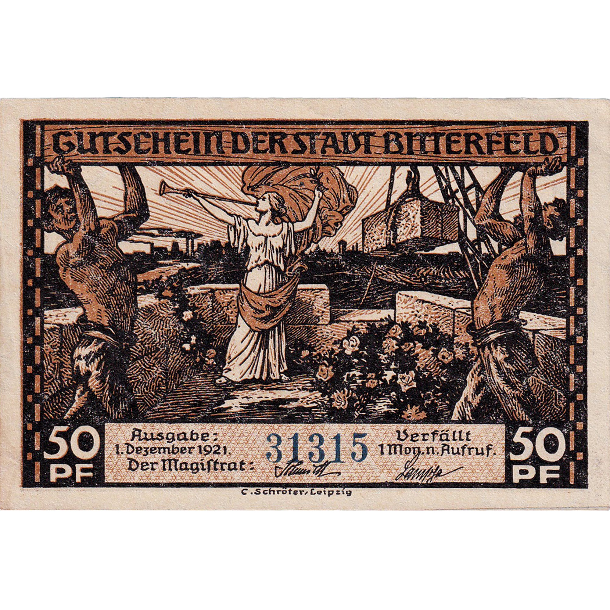 Billet, Allemagne, Bitterfeld, 50 Pfennig, Mineurs, 1921, SPL, Mehl:111.3