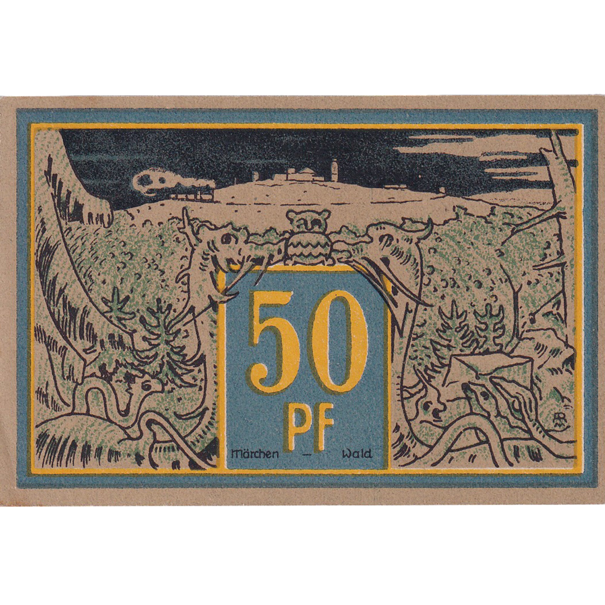 Banconote, Germania, Wernigerode, 50 Pfennig, personnage, 1921 SPL Mehl:1406.1
