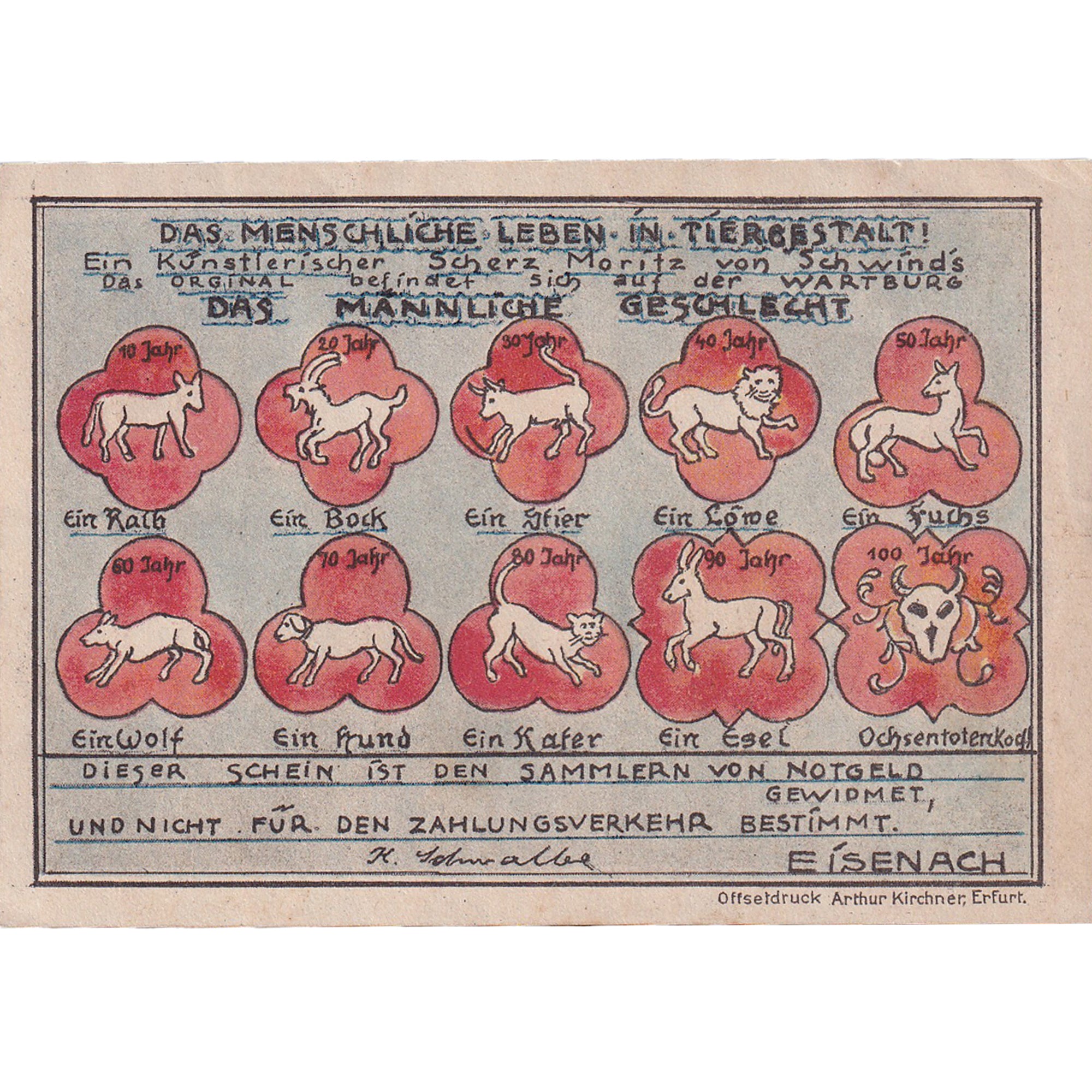 Banknot, Niemcy, Eisenach, 50 Pfennig, calendrier, 1921, UNC(63), Mehl:319.1