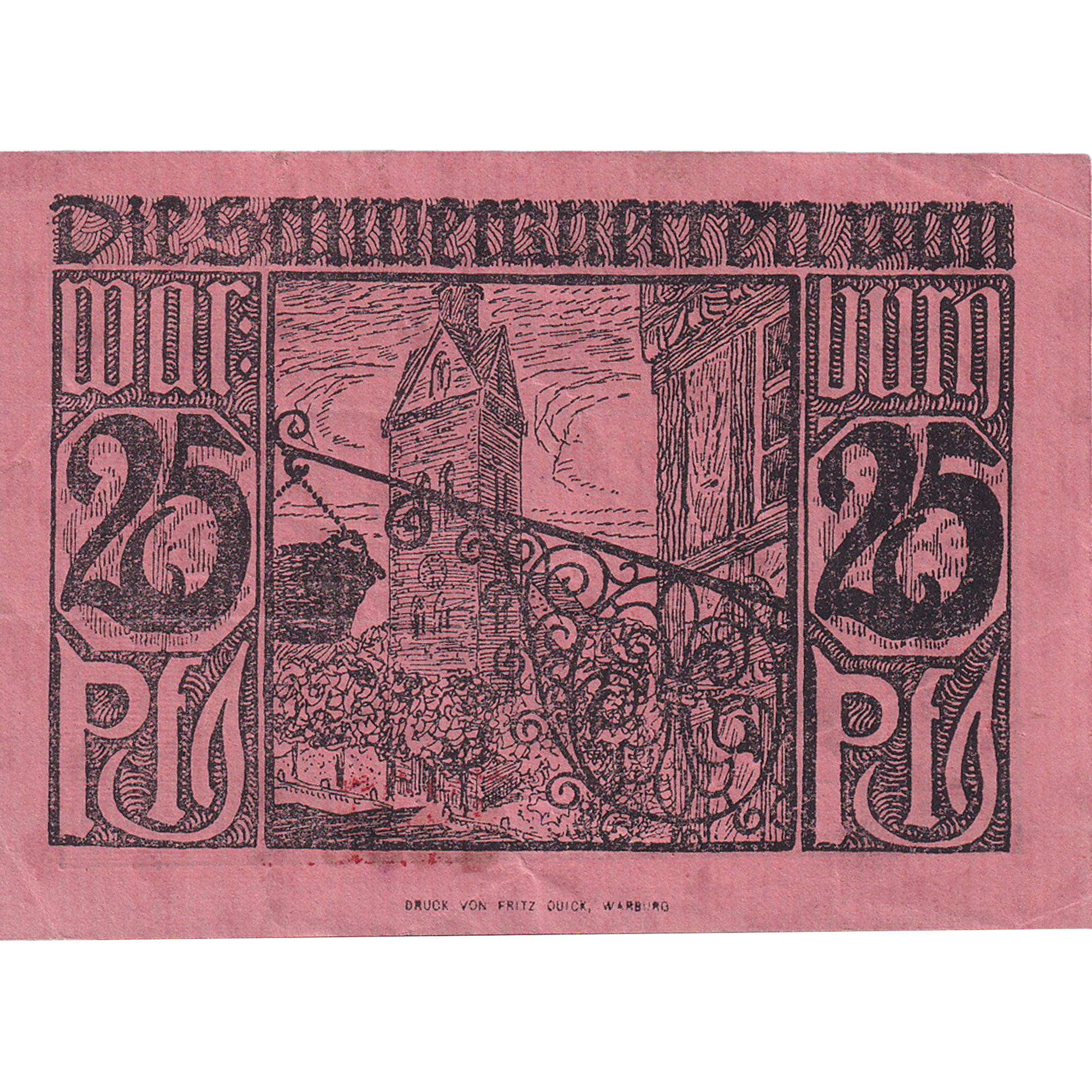 Banconote, Germania, Warburg, 25 Pfennig, Taverne, 1921 SPL Mehl:1376.1a