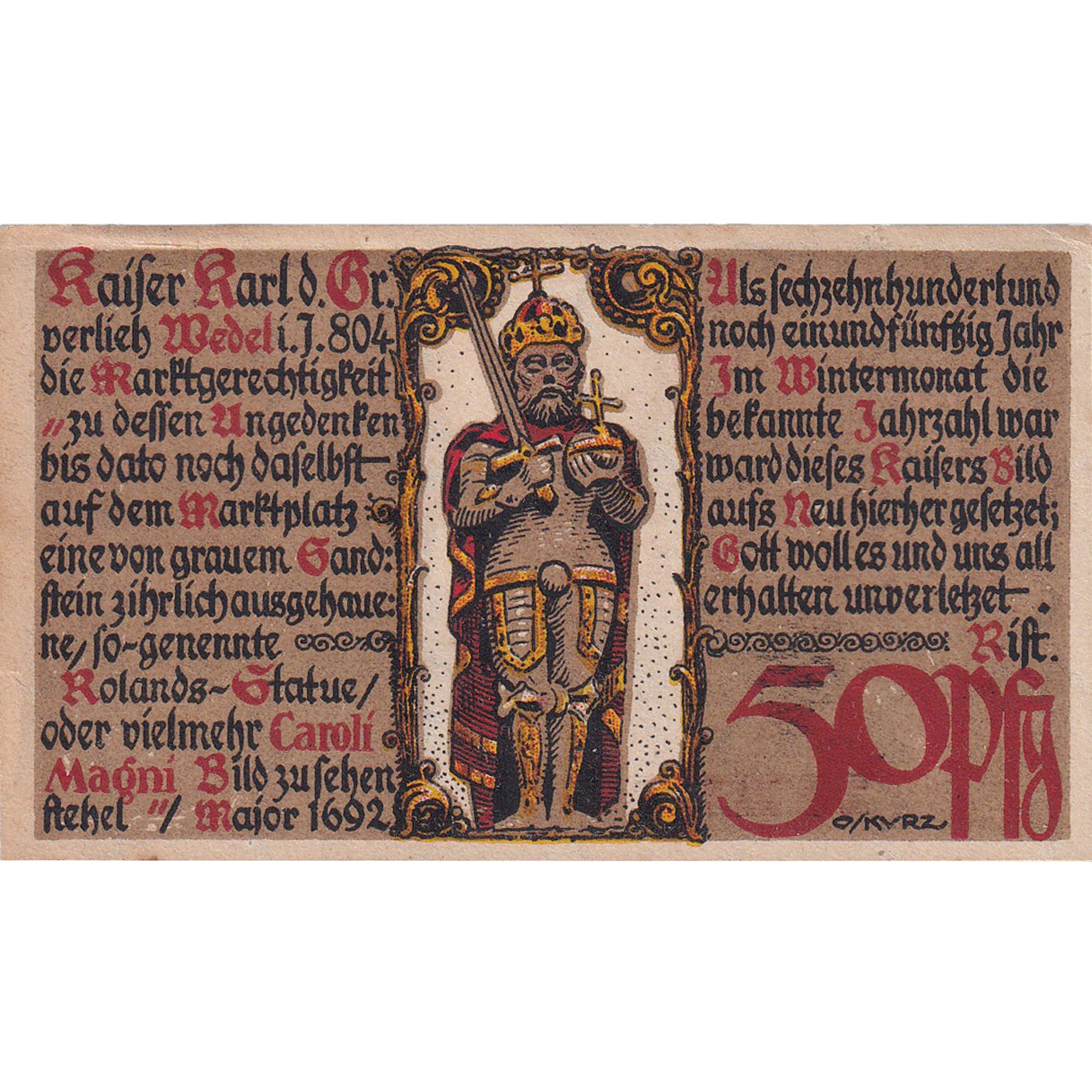 Banconote, Germania, Wedel, 50 Pfennig, roi 1921-06-10, SPL- Mehl:1387.1a