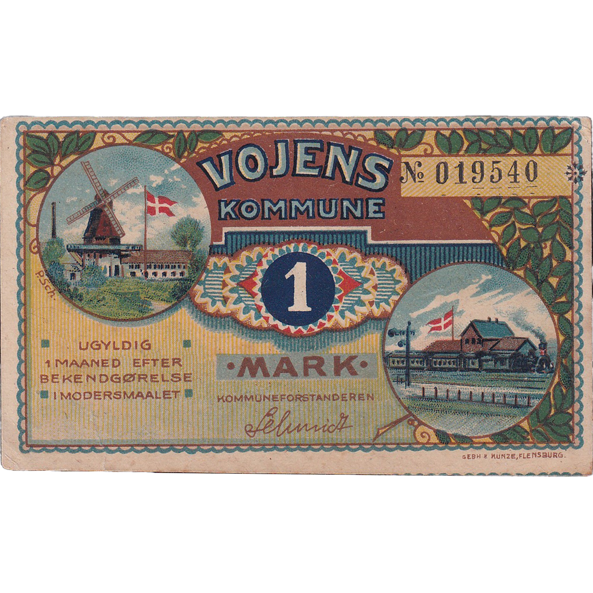 Allemagne, Voyens, 1 Mark, Blason, 1920, SPL, Mehl:1455.1