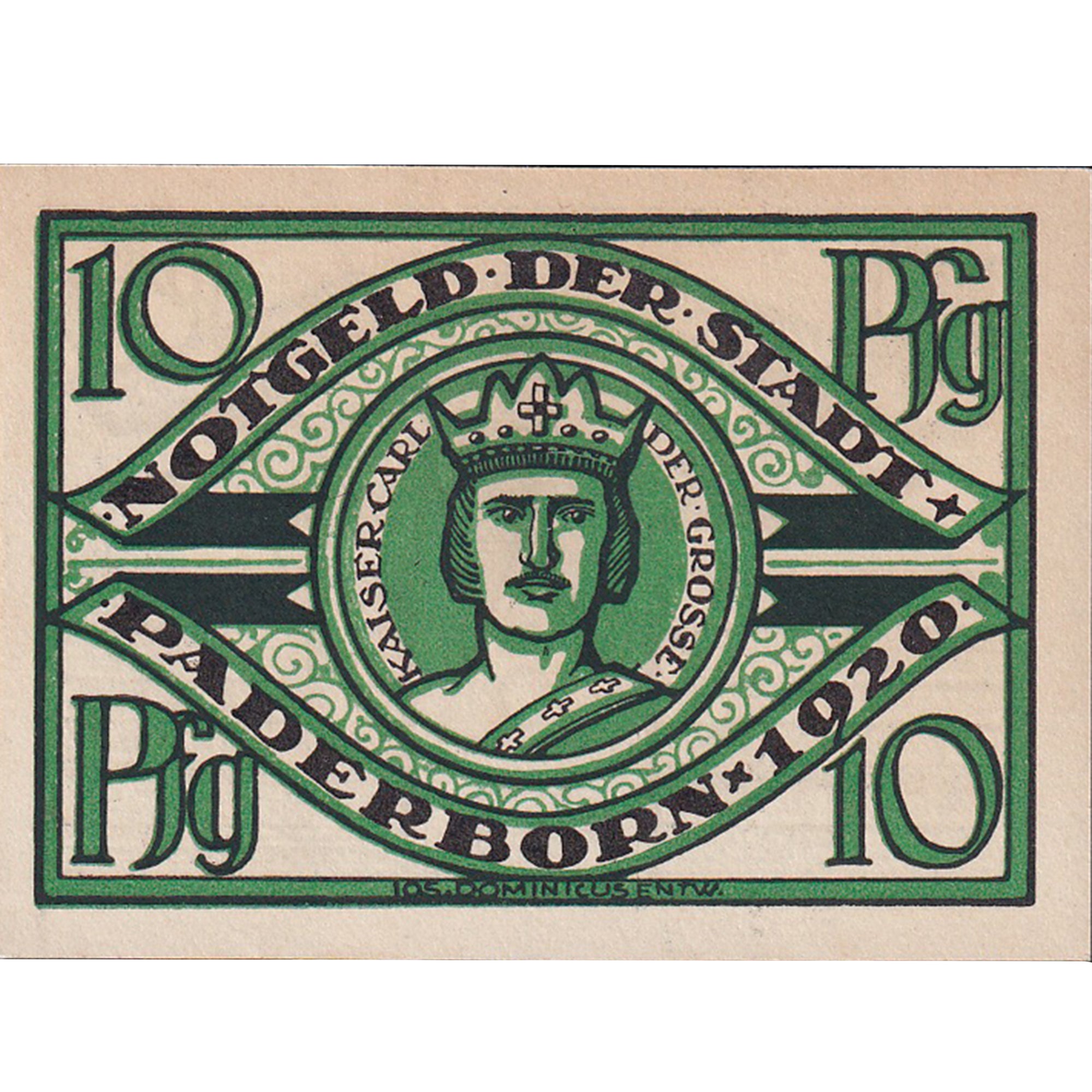Banknot, Niemcy, Paderborn, 10 Pfennig, roi 1920-03-01, UNC(63) Mehl:P1.1