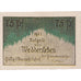 Geldschein, Deutschland, Weddersleben, 75 Pfennig, Eglise, 1921 UNZ- Mehl:1386.1