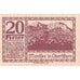 Biljet, Oostenrijk, Mondsee, 20 Heller, rocher, 1920 SPL, Mehl:FS 626a1