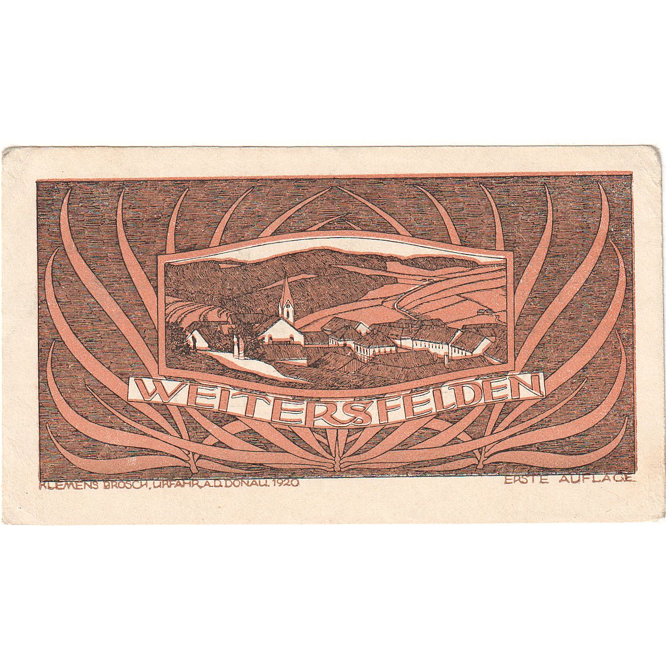 Banknote, Austria, Weitersfelden, 20 Heller village 1920 AU(55-58) Mehl:FS 1164a