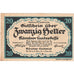 Billet, Autriche, Landesrat, 20 Heller, Texte, 1920, SPL, Mehl:P-S108