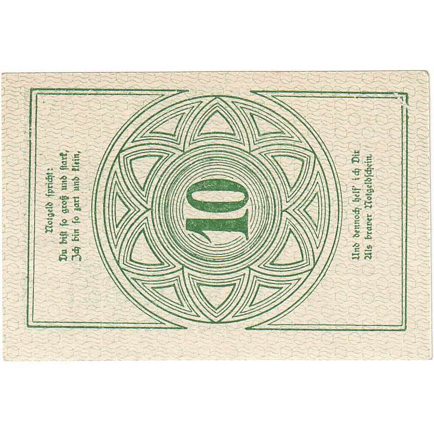 Billet, Autriche, Rastenfeld, 10 Heller, Eglise 1920-12-31, SPL Mehl:FS 820