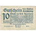 Banknote, Austria, Salzburg, 10 Heller, Texte 1919-12-31, VF(20-25) Mehl:FS 860I
