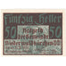 Banconote, Austria, Niederwaldkirchen, 50 Heller, village, 1920 SPL Mehl:FS 673a