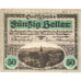 Billet, Autriche, Sierning, 50 Heller, village 1921-07-01, SPL Mehl:FS 995a