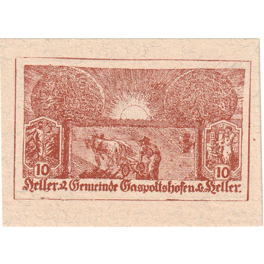 Autriche, Gaspoltshofen, 10 Heller, champs, 1920, 1920-12-31, SPL, Mehl:FS 225a1
