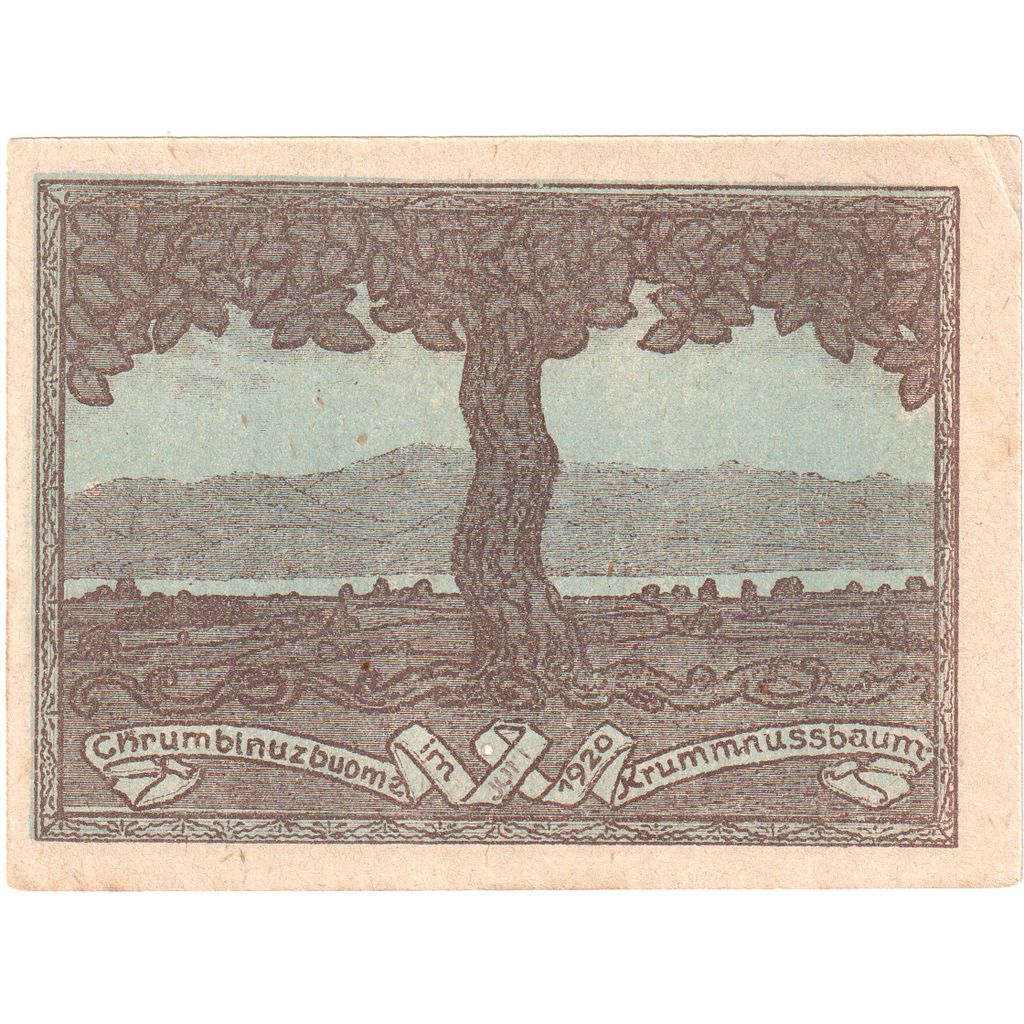 Autriche, Krummnusssbaum, 10 Heller, arbre, 1920, 1920-12-31, SUP, Mehl:FS 488Ia
