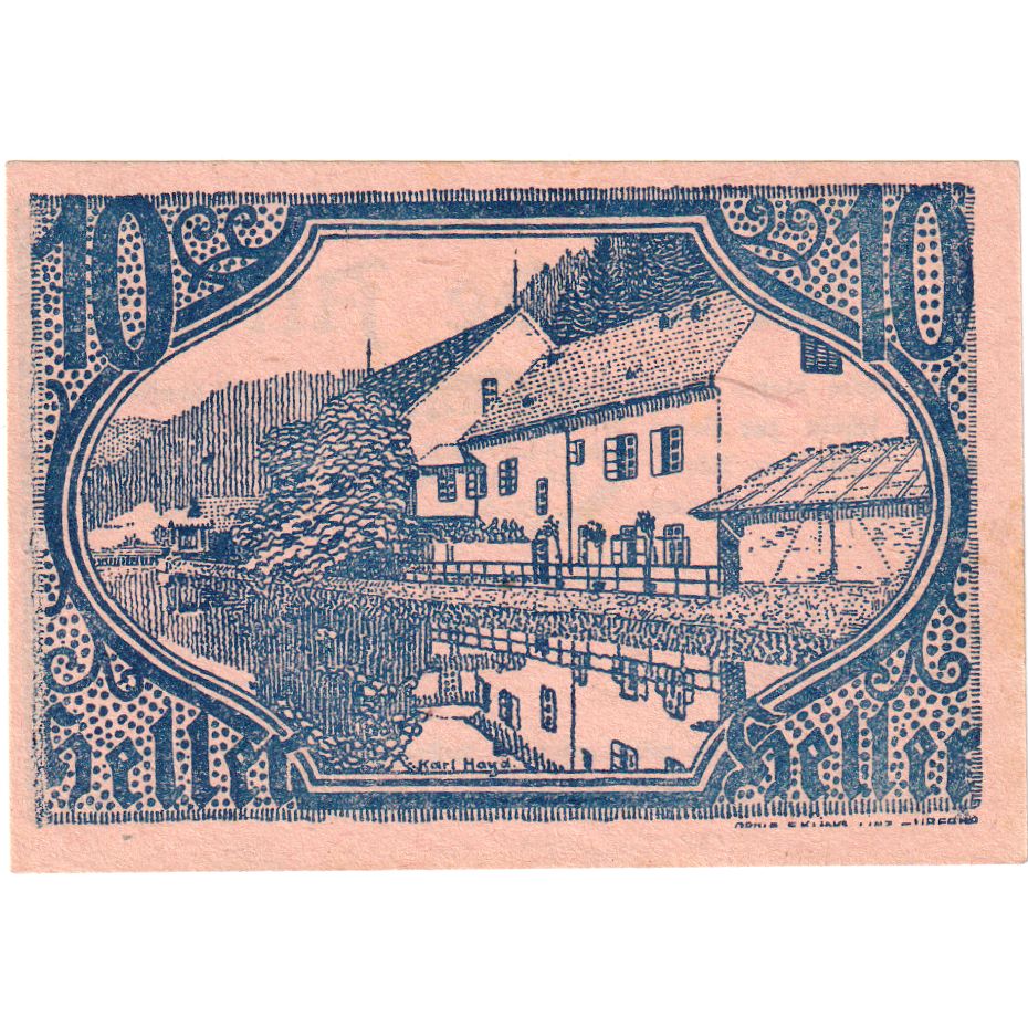 Oostenrijk, Altaist, 10 Heller, village, 1920, 1920-12-31, SPL, Mehl:FS 23b1