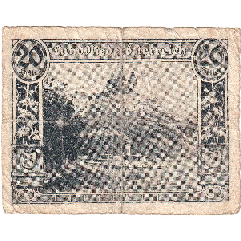 Autriche, Niederösterreich, 20 Heller, château 1920-12-31, TB Mehl:FS 671I