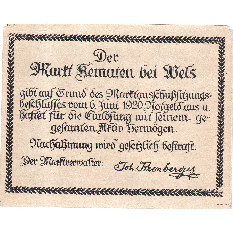 Autriche, KEMATEN, 20 Heller, Eglise, 1920, 1920-06-11, TTB, Mehl:FS 432