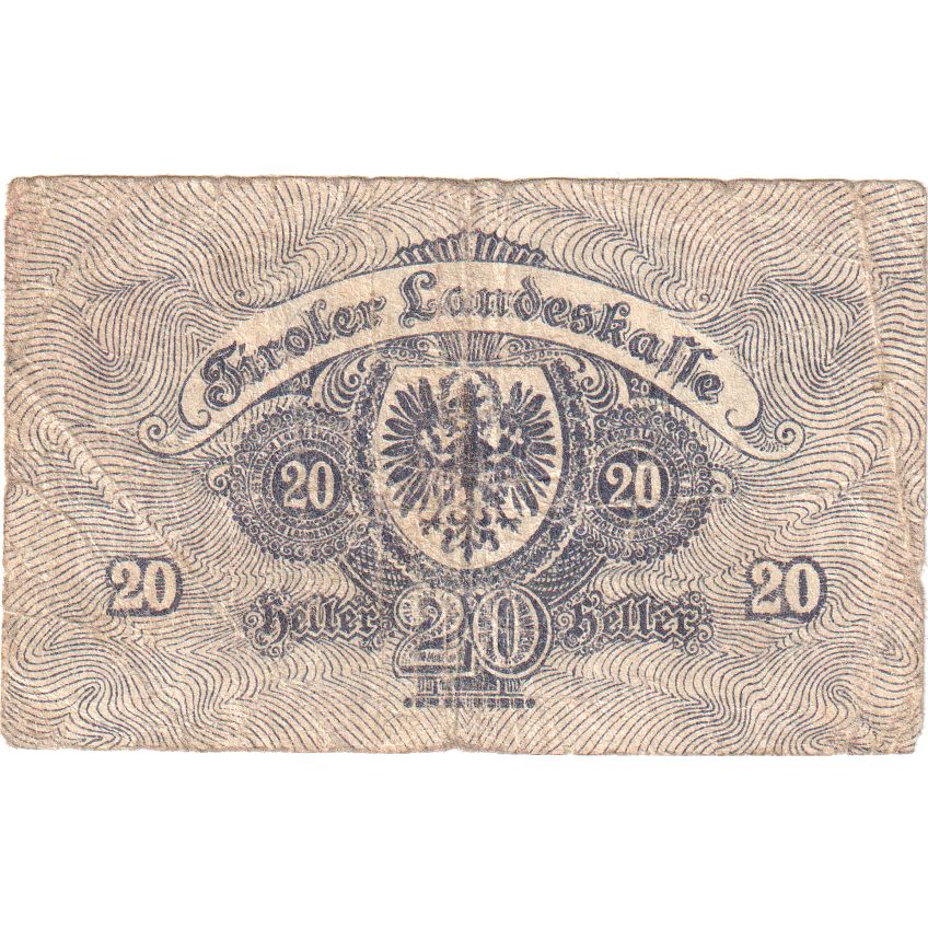 Austria, Innsbruck, 20 Heller, Blason, 1919, VF(20-25), Mehl:FS 409a