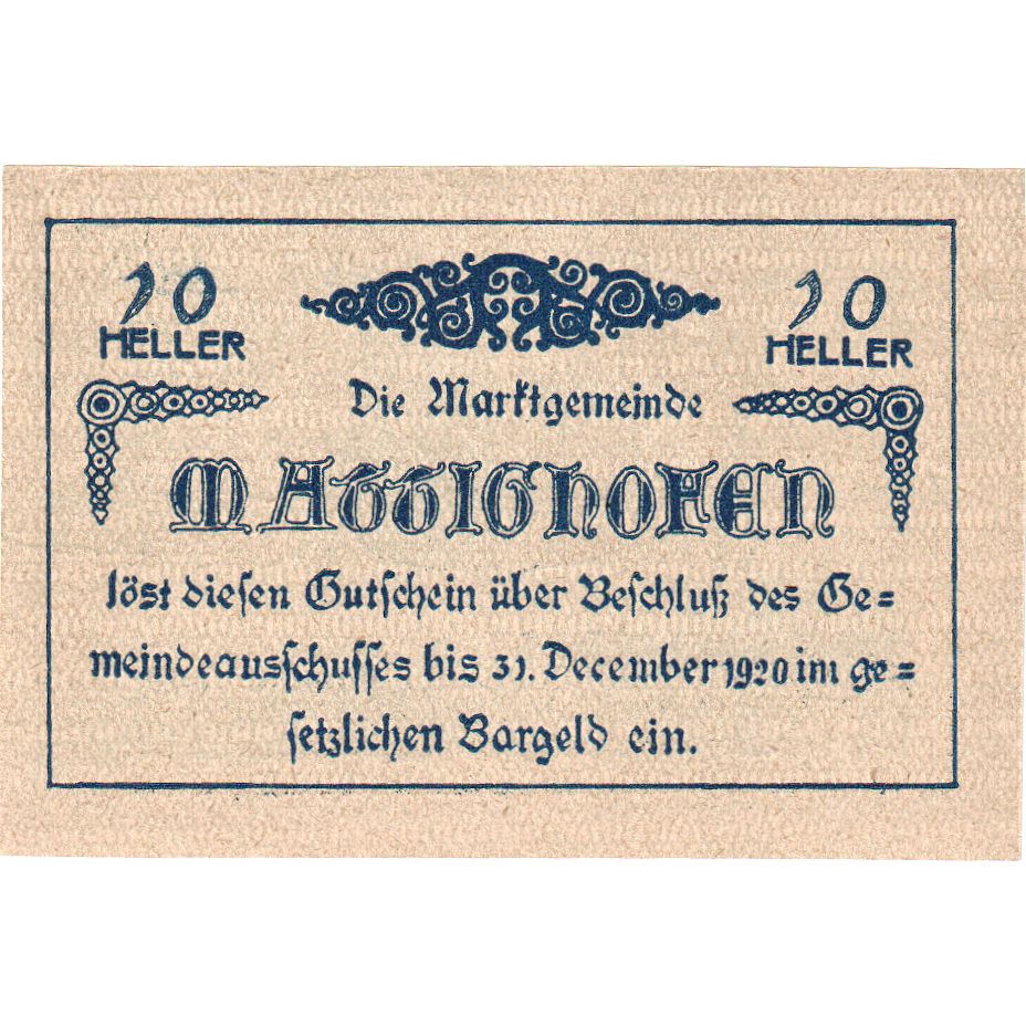 Autriche, Mattighofen, 10 Heller, 1920-12-31, SPL