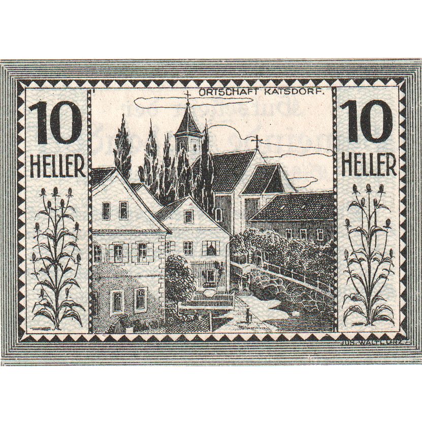 Autriche, Bodendorf, 10 Heller, village, 1920, 1920-12-31, SPL, Mehl:FS 96IIa