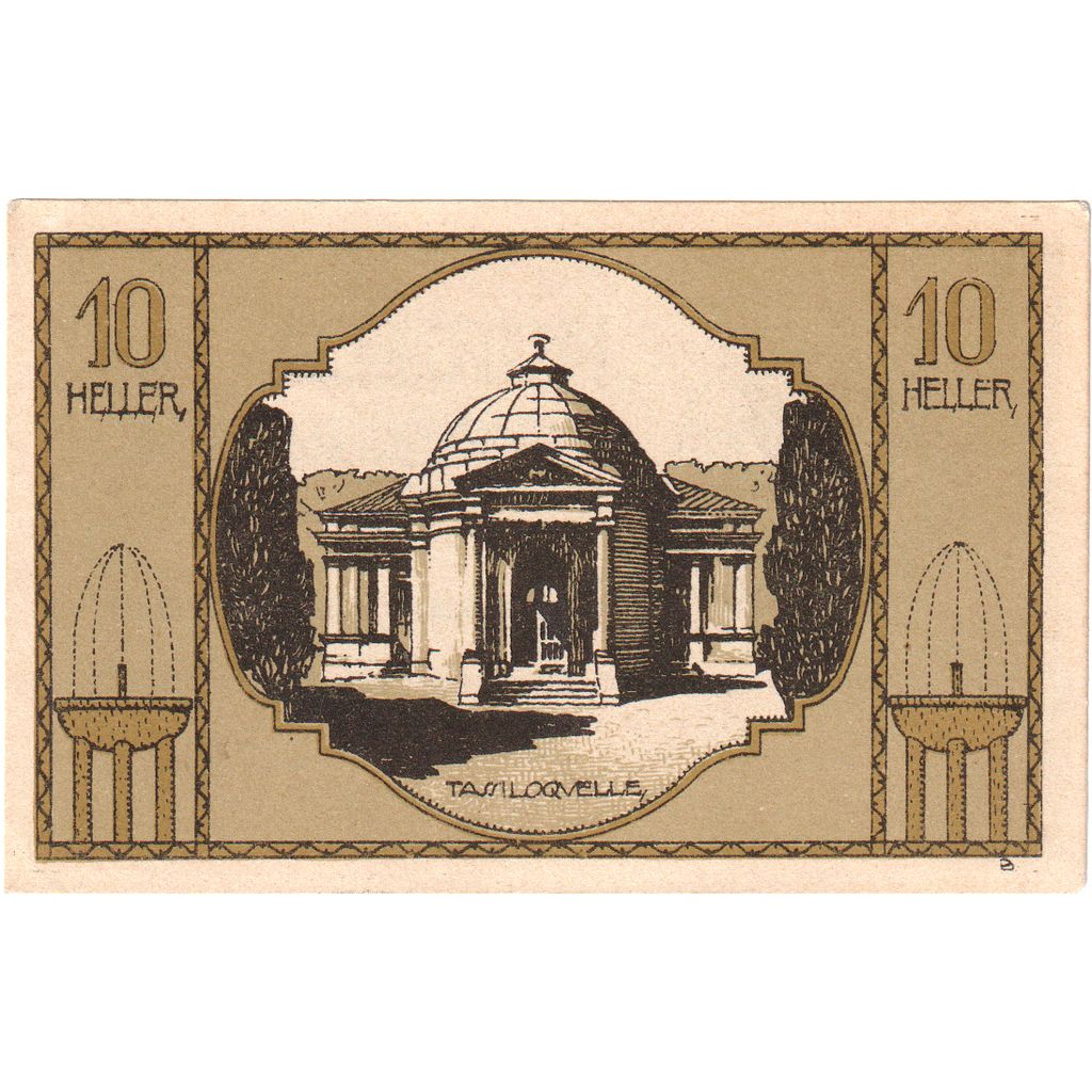 Oostenrijk, Bad Hall, 10 Heller, Eglise, 1920, 1920-12-31, SPL, Mehl:FS 76Ia