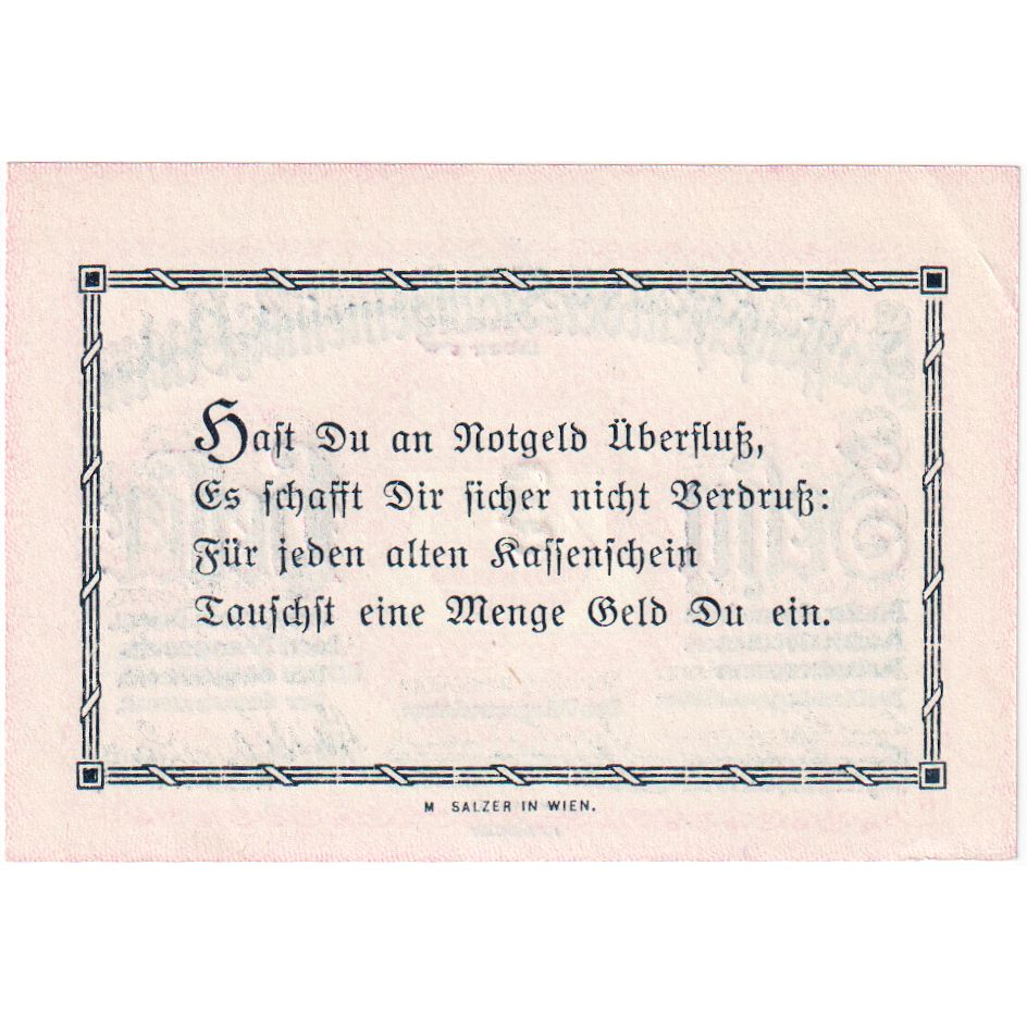 Austria, Baden, 10 Heller, personnage, 1920, 1920-12-31, UNC(63), Mehl:FS 74a