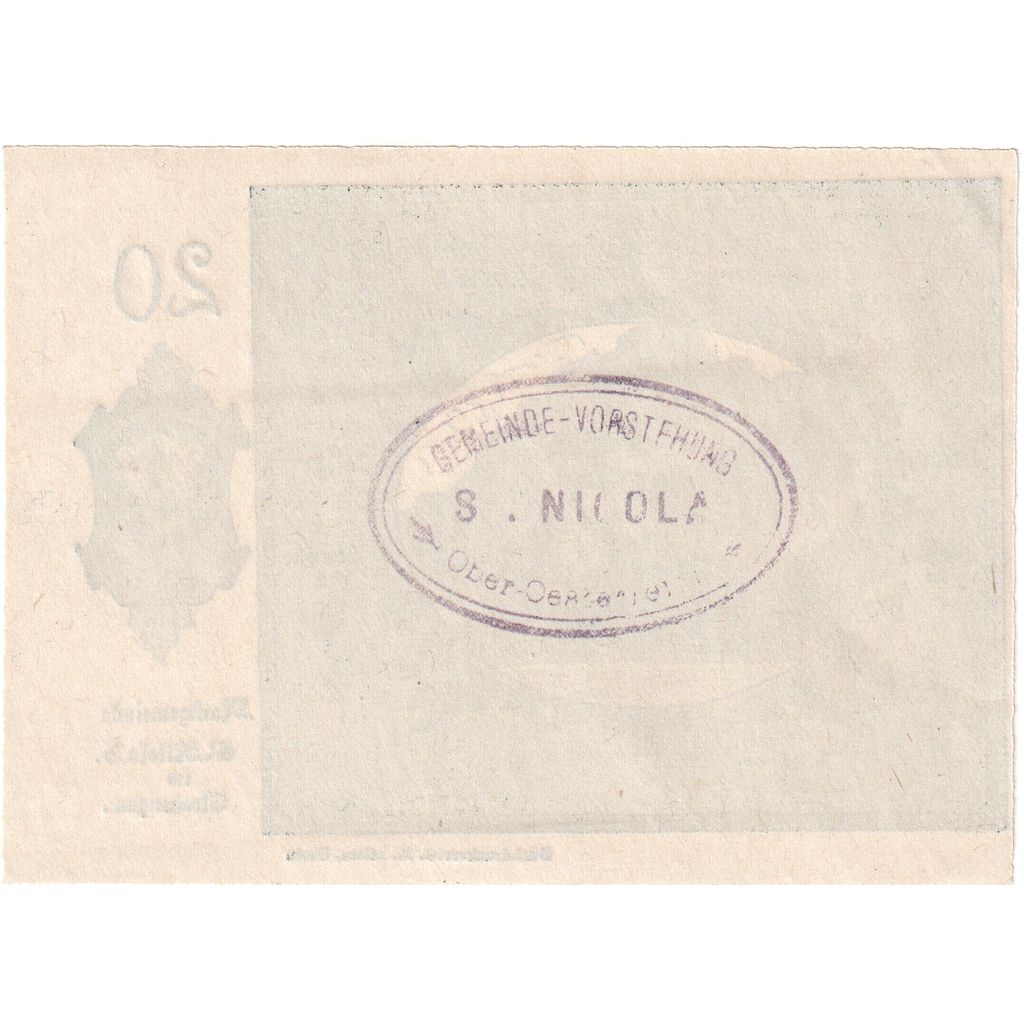 Autriche, St Nikola, 20 Heller, rocher, 1920, 1920-12-31, SPL, Mehl:FS 914Ia